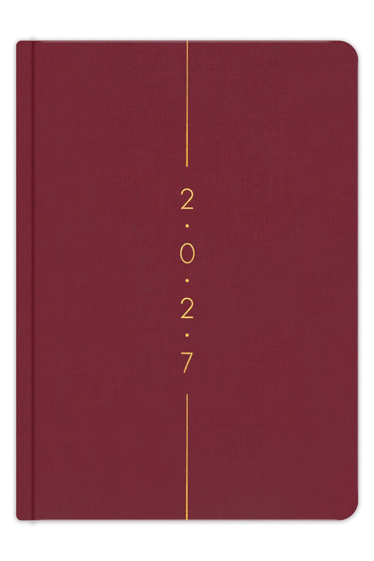 Matt Notebook 2027 Yılı A5 Keten Haftalık Ajanda 15x21 cm - 12 Aylık Bordo