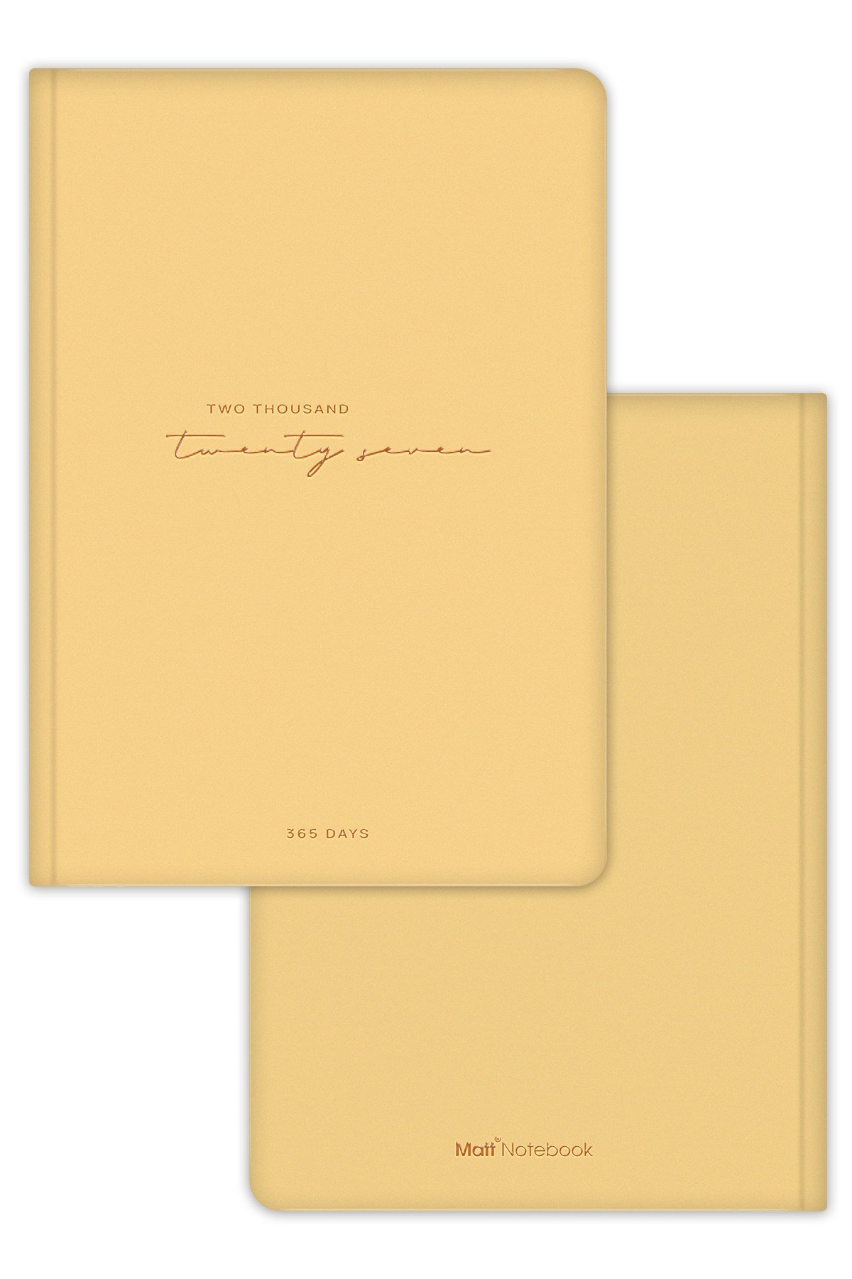 Matt Notebook 2027 Yılı A5 Tam Gün Ajanda 15x22 cm - 365 Gün Sarı