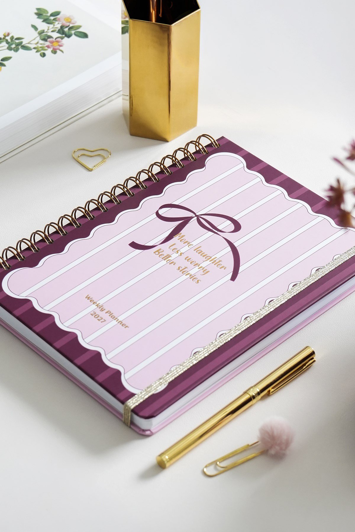 Matt Notebook 2027 Yılı B5 Haftalık Ajanda Spiralli 17x24 cm - 12 Aylık Fiyonk