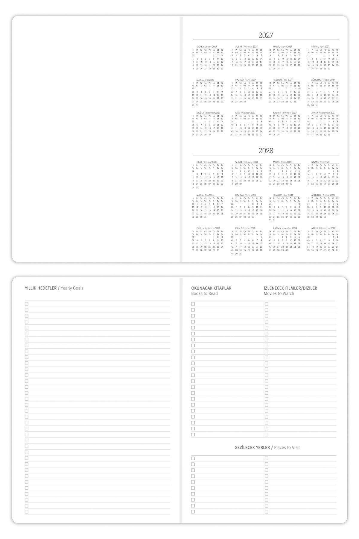 Matt Notebook 2027 Yılı B5 Haftalık Ajanda 17x24 cm - 12 Aylık Mürdüm