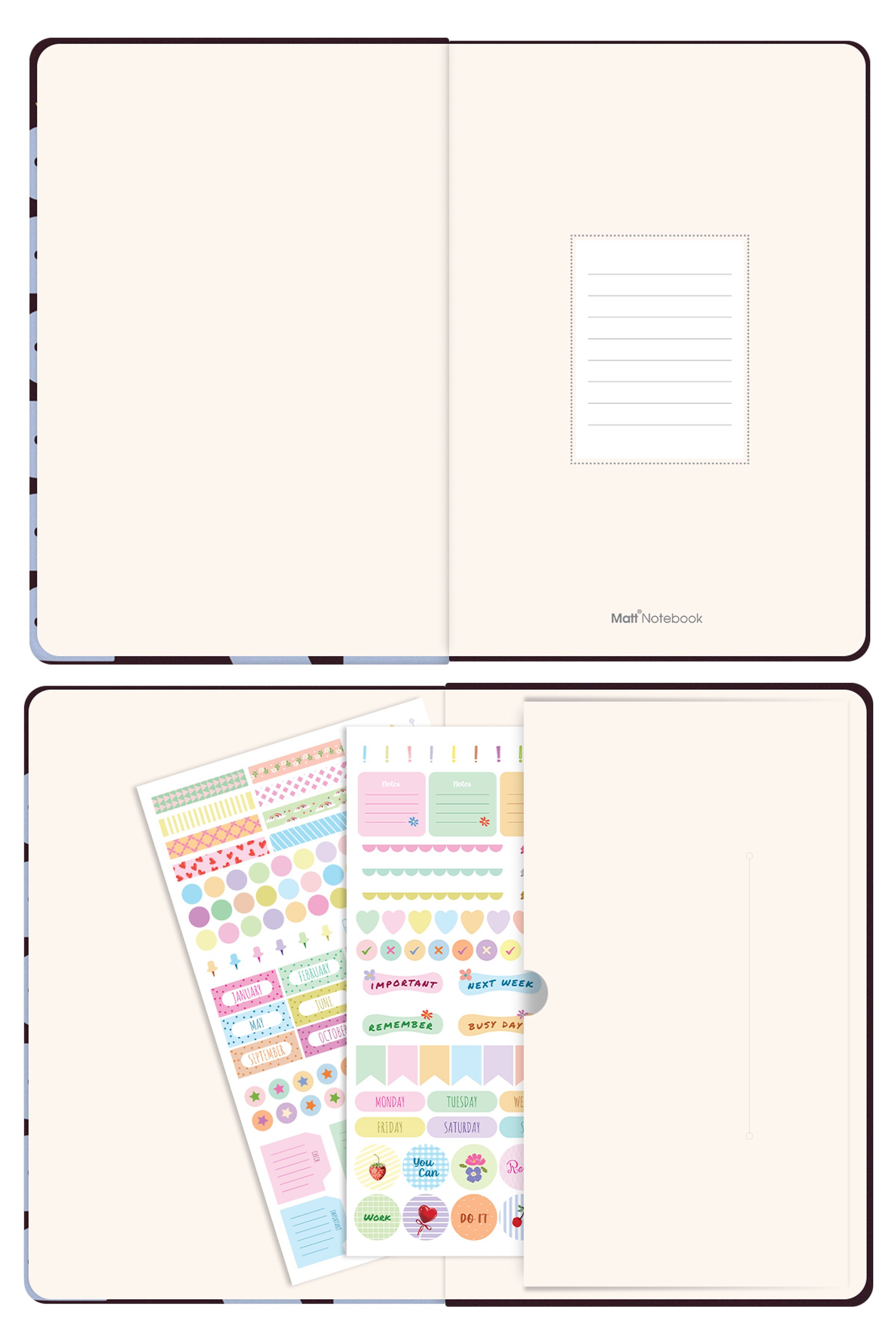 Matt Notebook 2027 Yılı B5 Haftalık Ajanda 17x24 cm - 12 Aylık Mürdüm