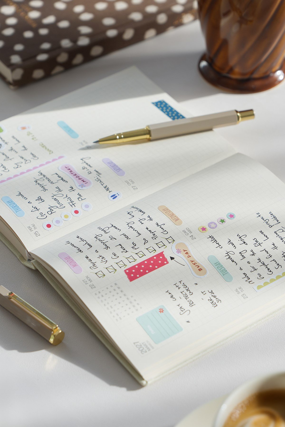 Matt Notebook 2027 Yılı B6 Keten Haftalık Ajanda - 12 Aylık Bambi