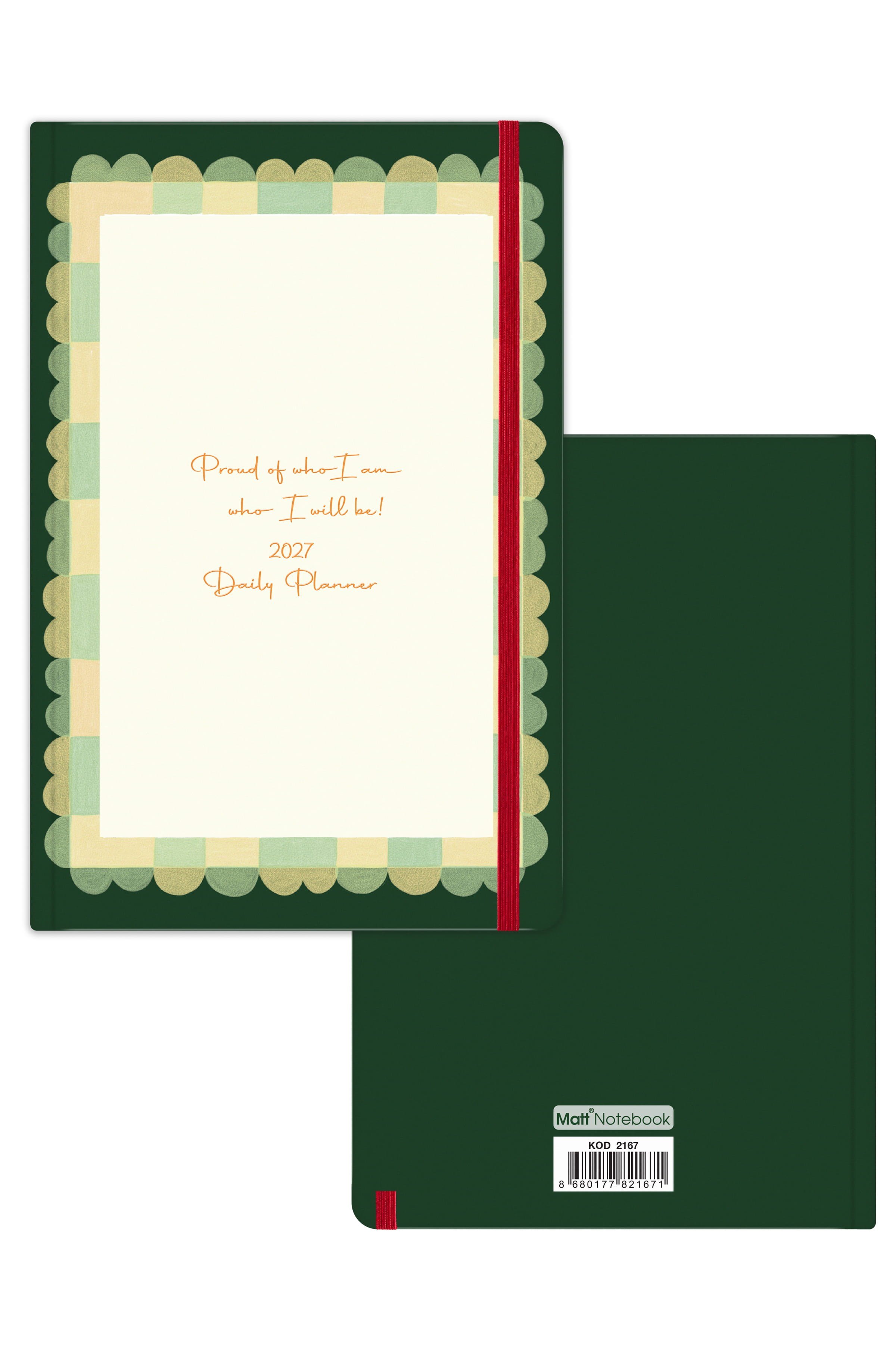 Matt Notebook 2027 Yılı Günlük Ajanda 16x24 cm - 12 Aylık
