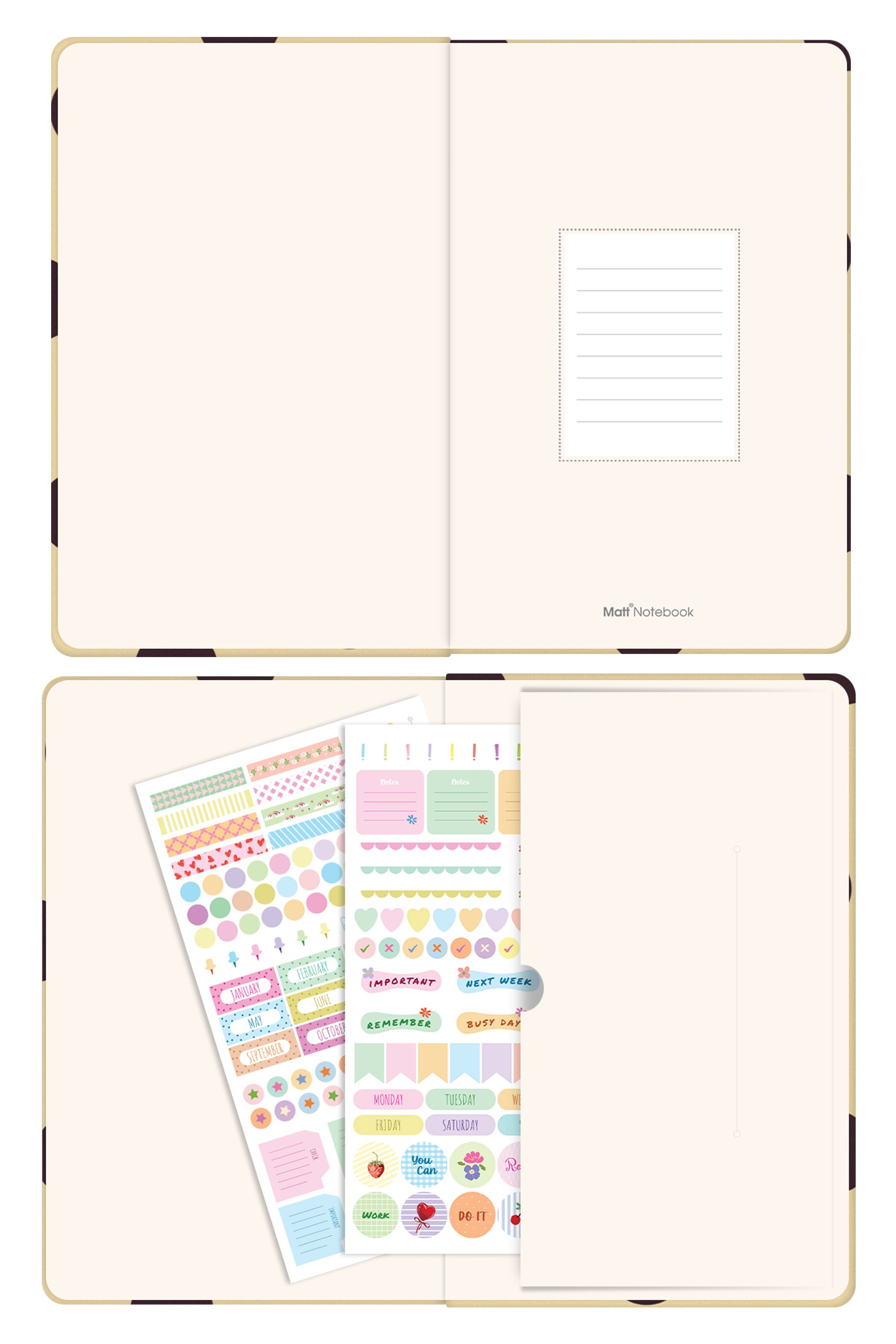 Matt Notebook 2027 Yılı Günlük Ajanda 16x24 cm - 12 Aylık Puantiye