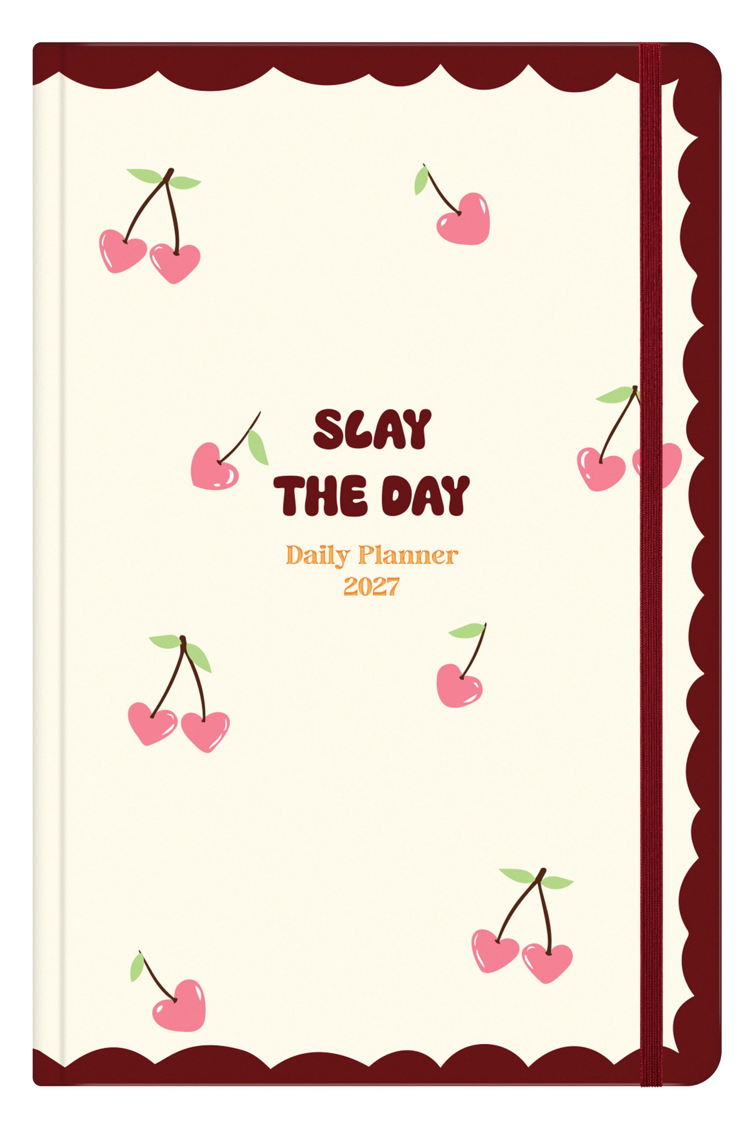 Matt Notebook 2027 Yılı Günlük Ajanda 16x24 cm - 12 Aylık Kiraz