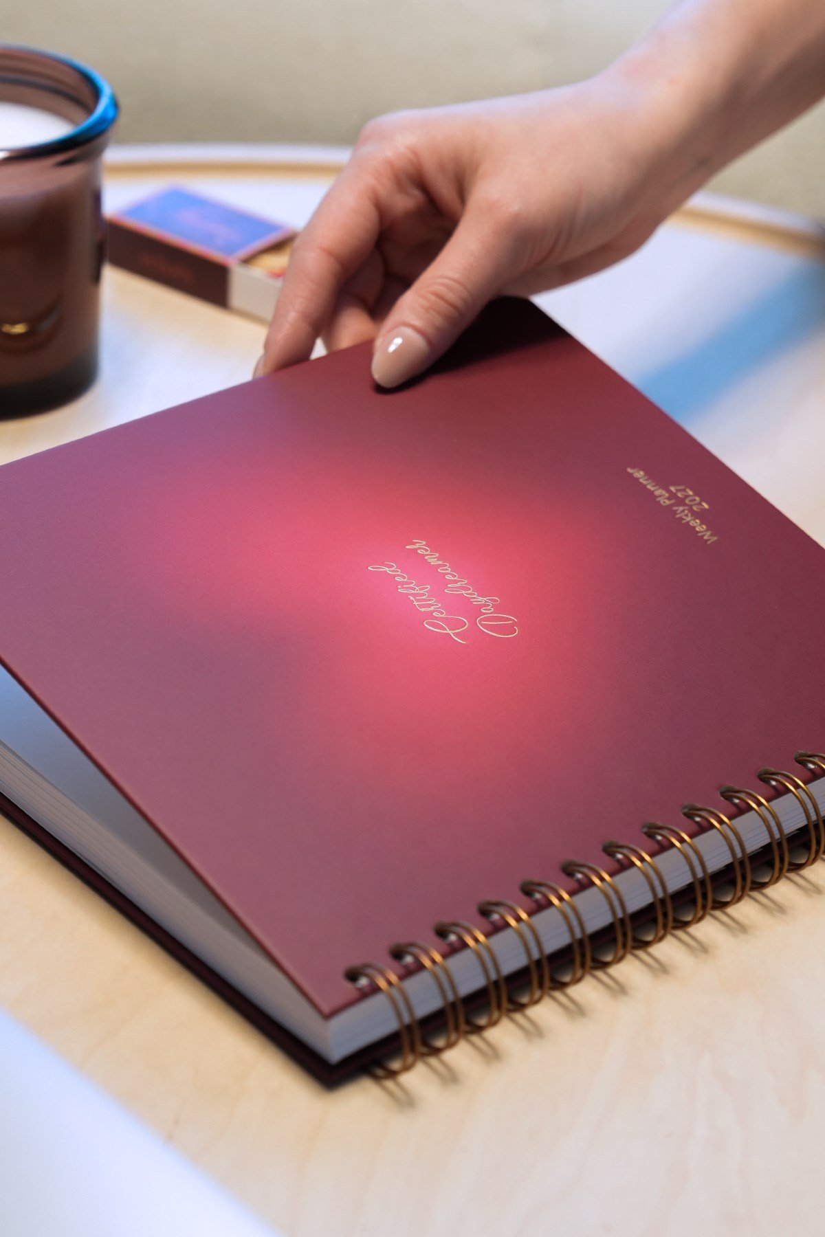 Matt Notebook 2027 Yılı Haftalık Kare Ajanda - 12 Aylık Kalp