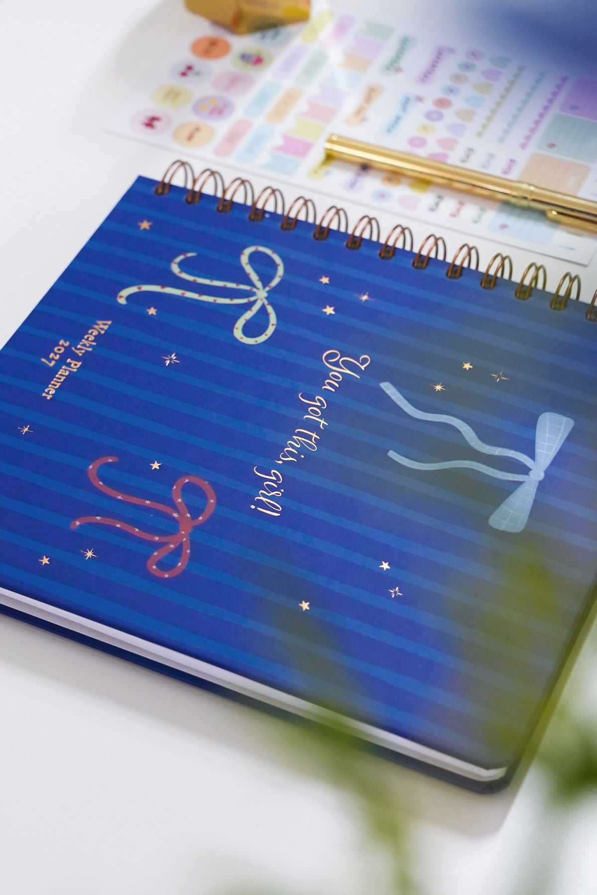 Matt Notebook 2027 Yılı Haftalık Kare Ajanda - 12 Aylık Fiyonklar