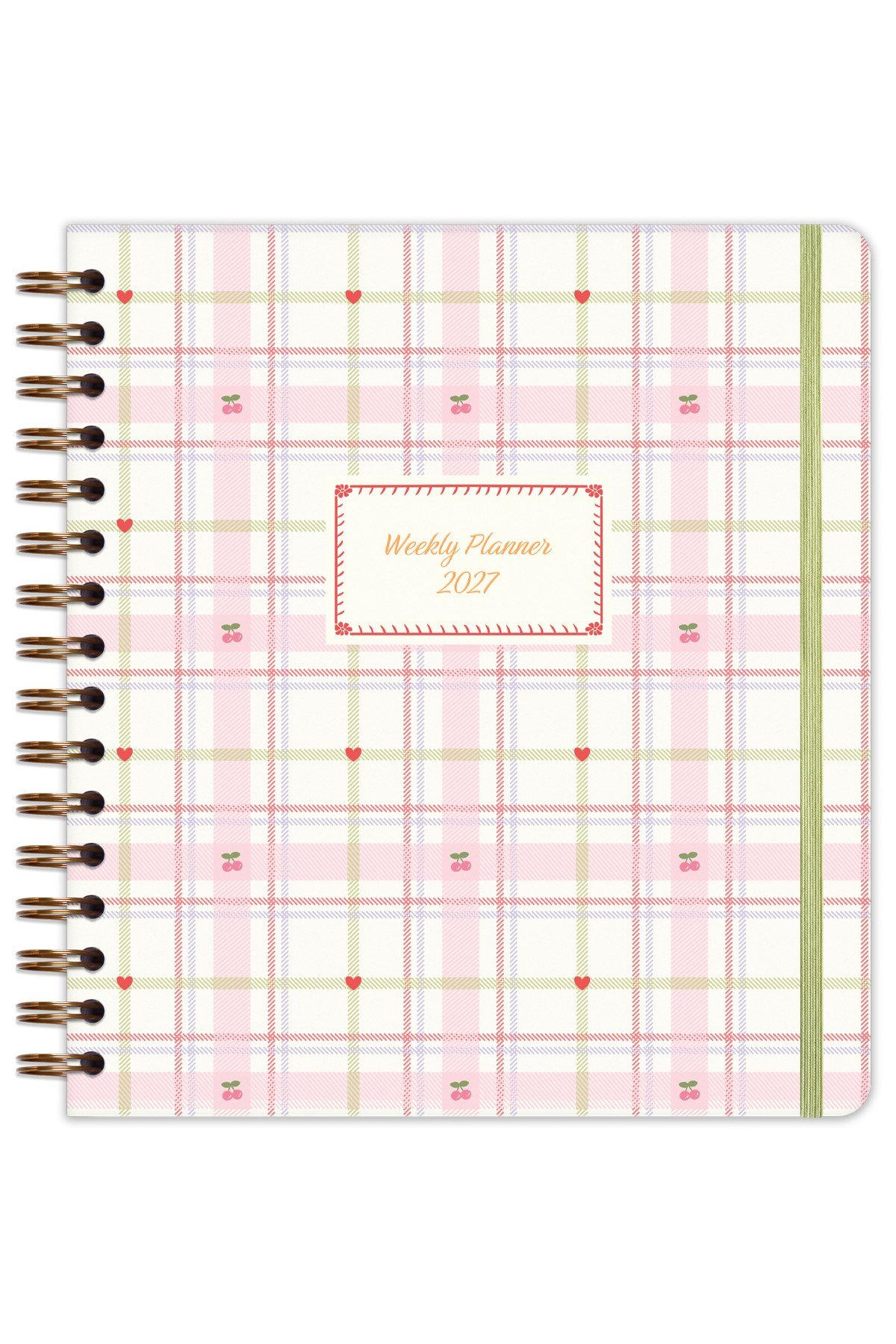 Matt Notebook 2027 Yılı Haftalık Kare Ajanda - 12 Aylık Ekose