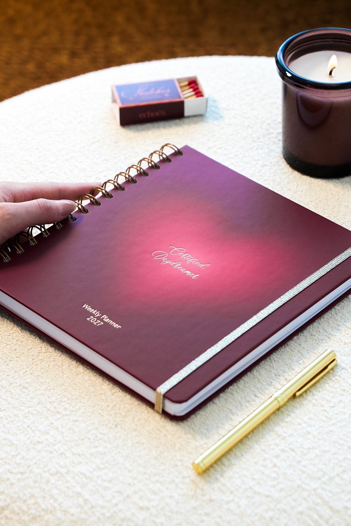 Matt Notebook 2027 Yılı Haftalık Kare Ajanda - 12 Aylık Kalp