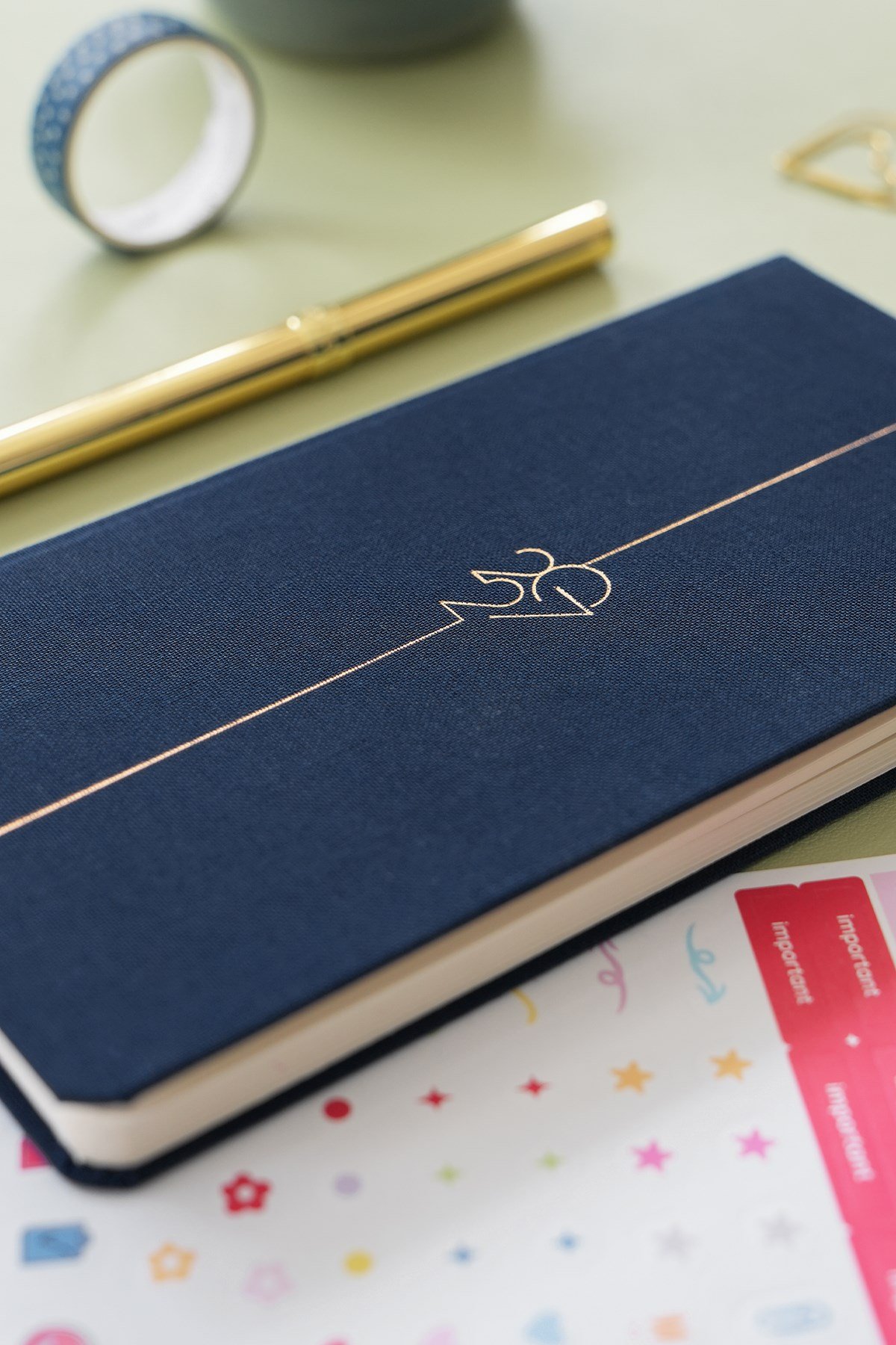 Matt Notebook 2027 Yılı Haftalık Keten 9x17 cm Cep Ajandası 12 Aylık Lacivert