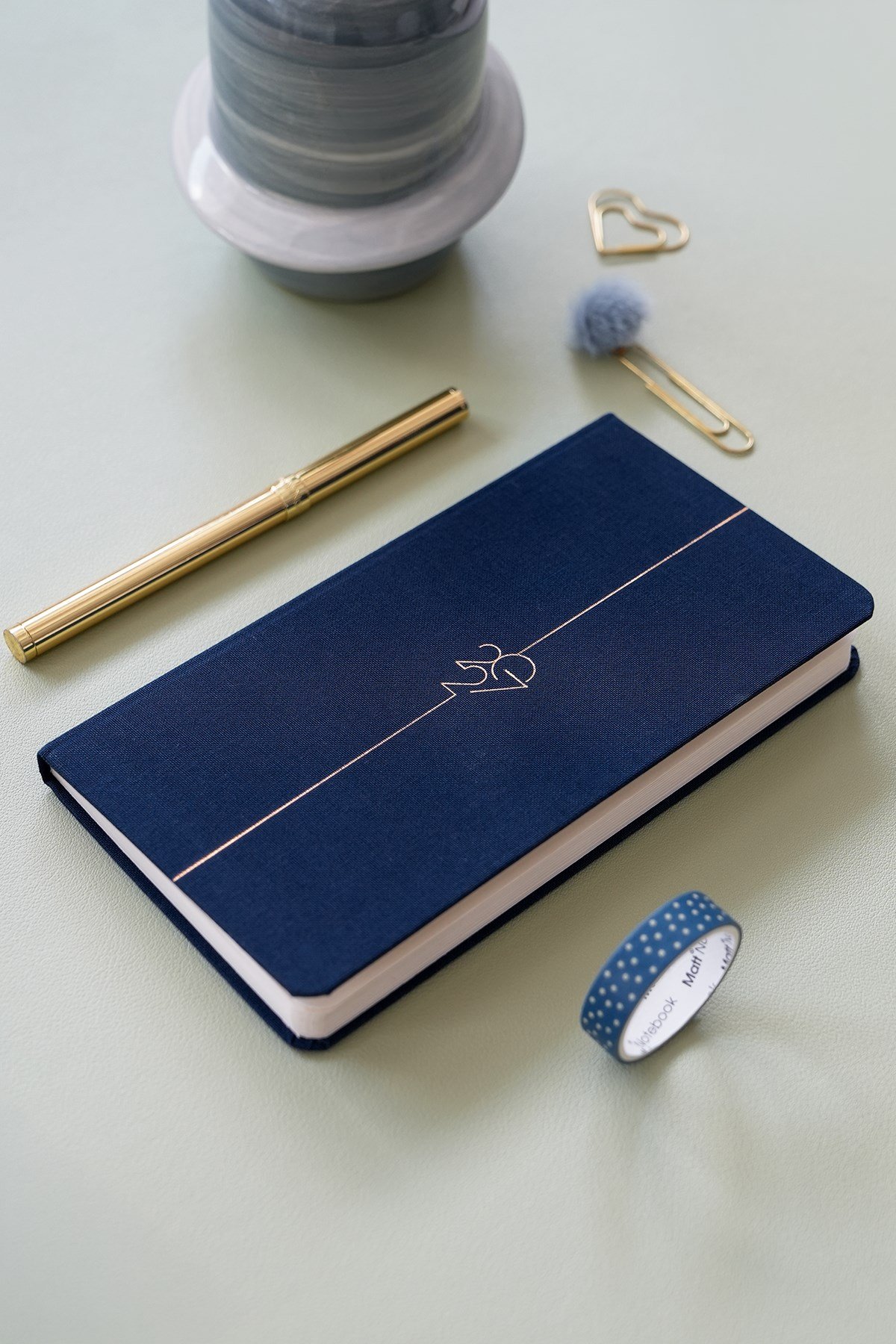 Matt Notebook 2027 Yılı Haftalık Keten 9x17 cm Cep Ajandası 12 Aylık Lacivert