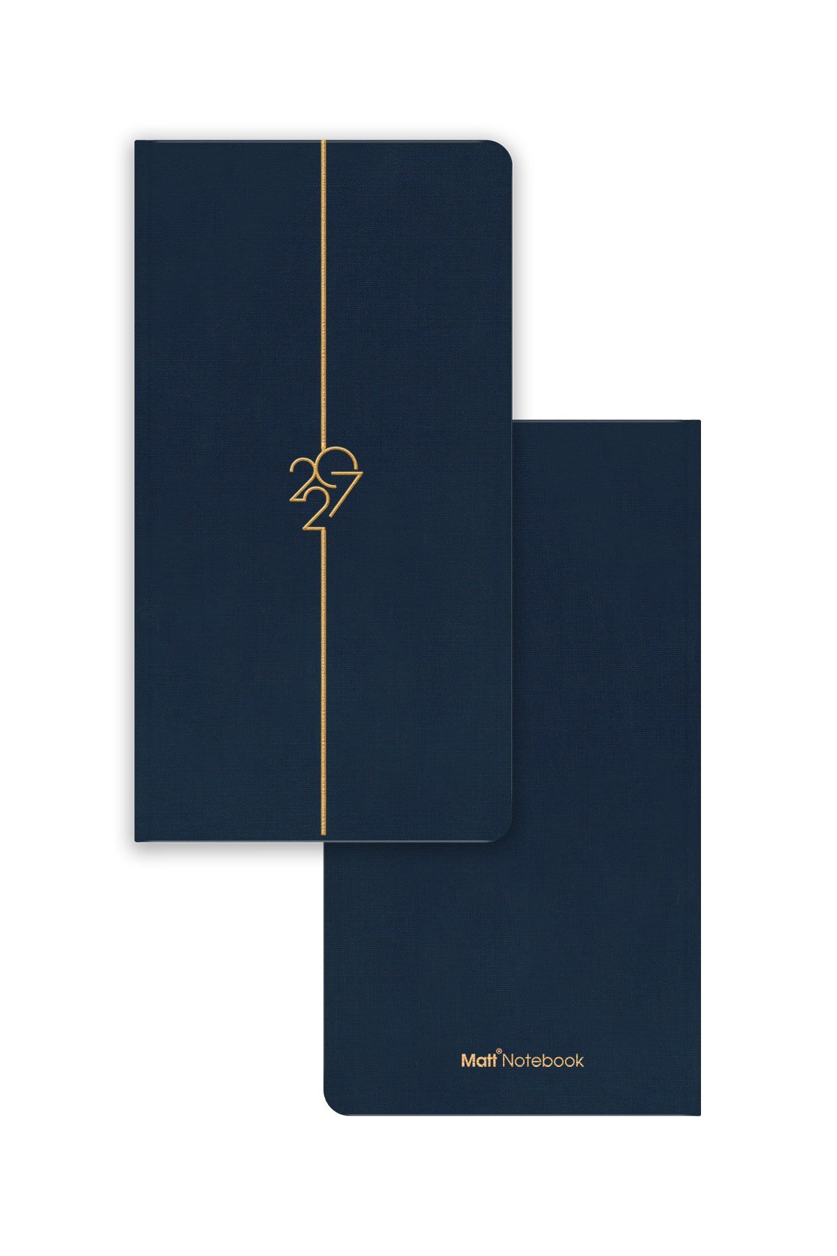 Matt Notebook 2027 Yılı Haftalık Keten 9x17 cm Cep Ajandası 12 Aylık Lacivert