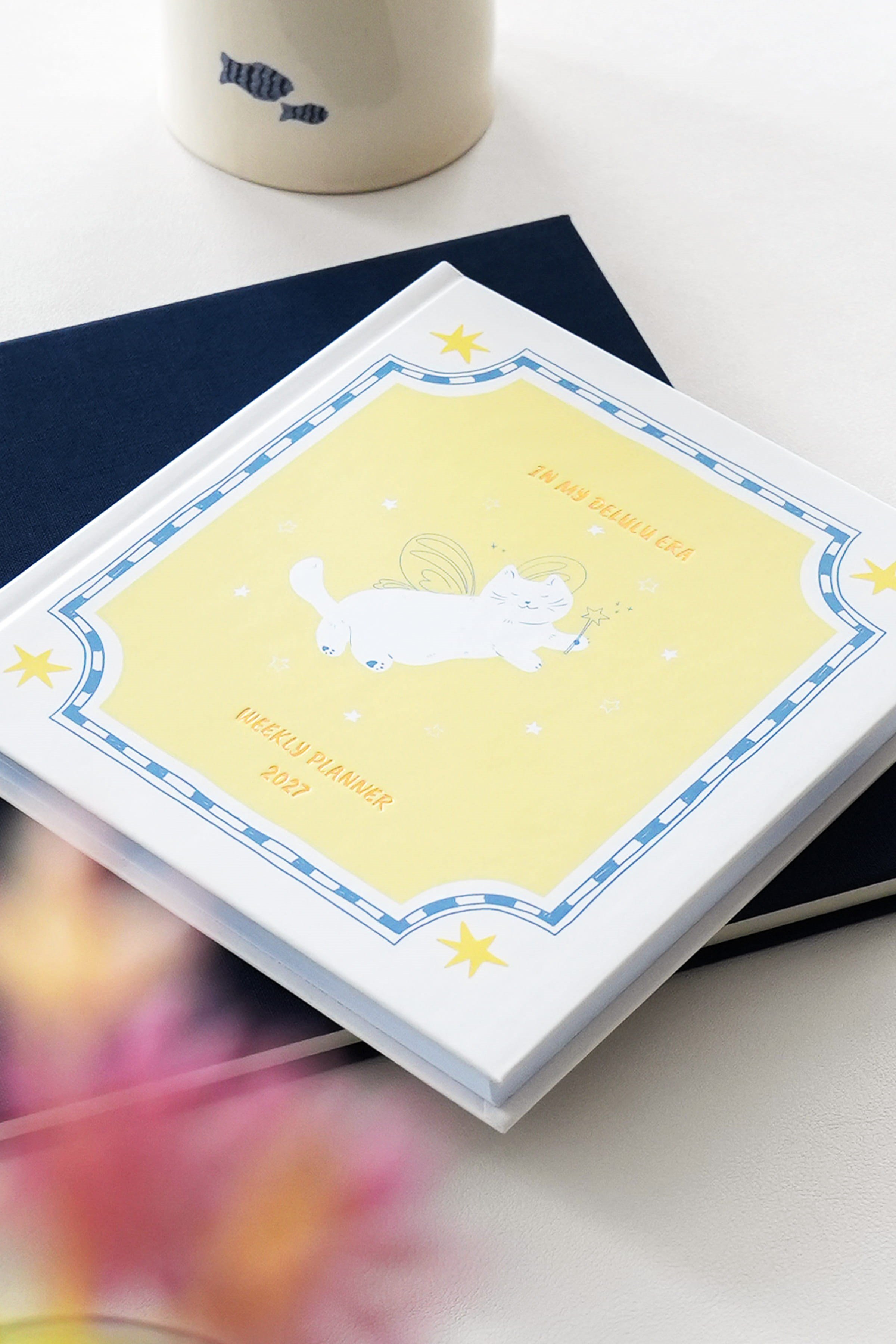 Matt Notebook 2027 Yılı Kare Haftalık Ajanda 15x15 cm Kedi