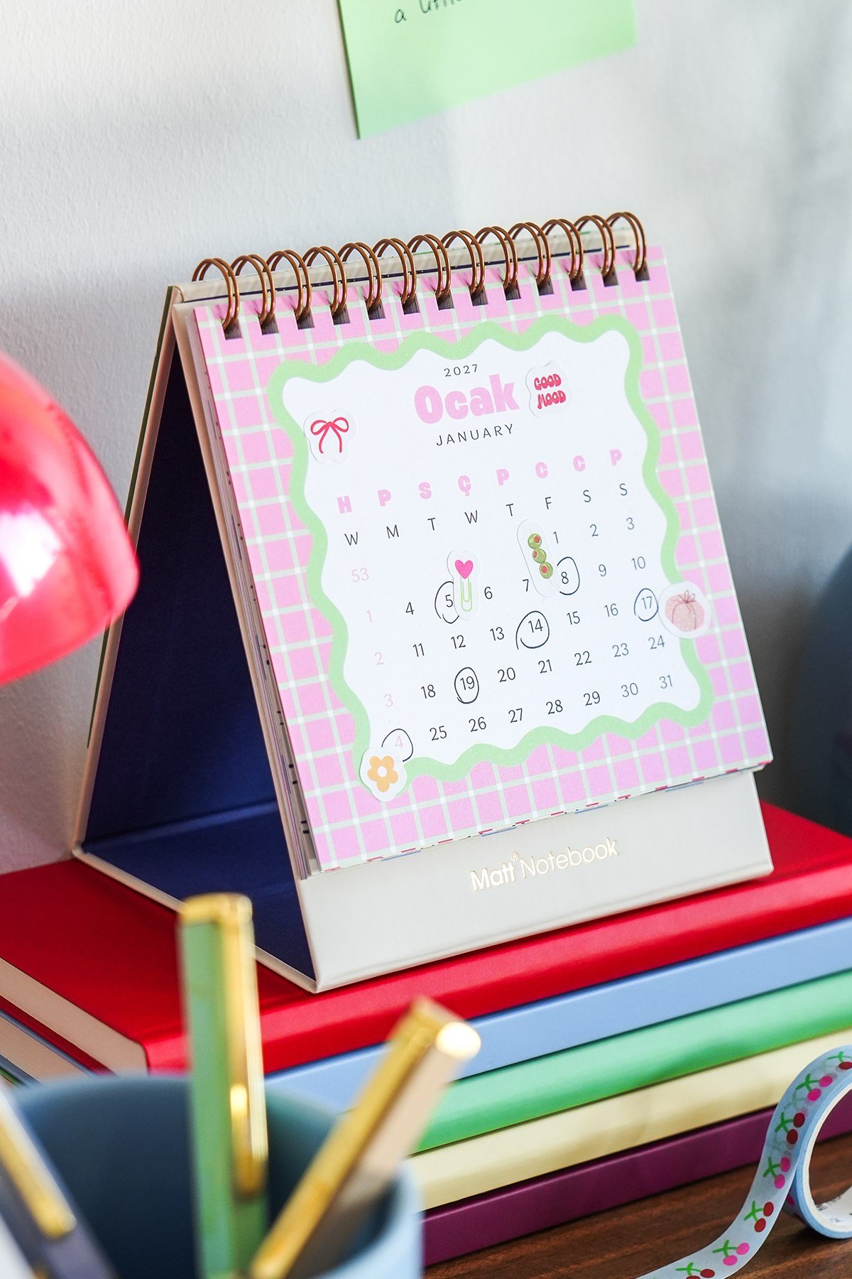 Matt Notebook 2027 Yılı Masa Takvimi