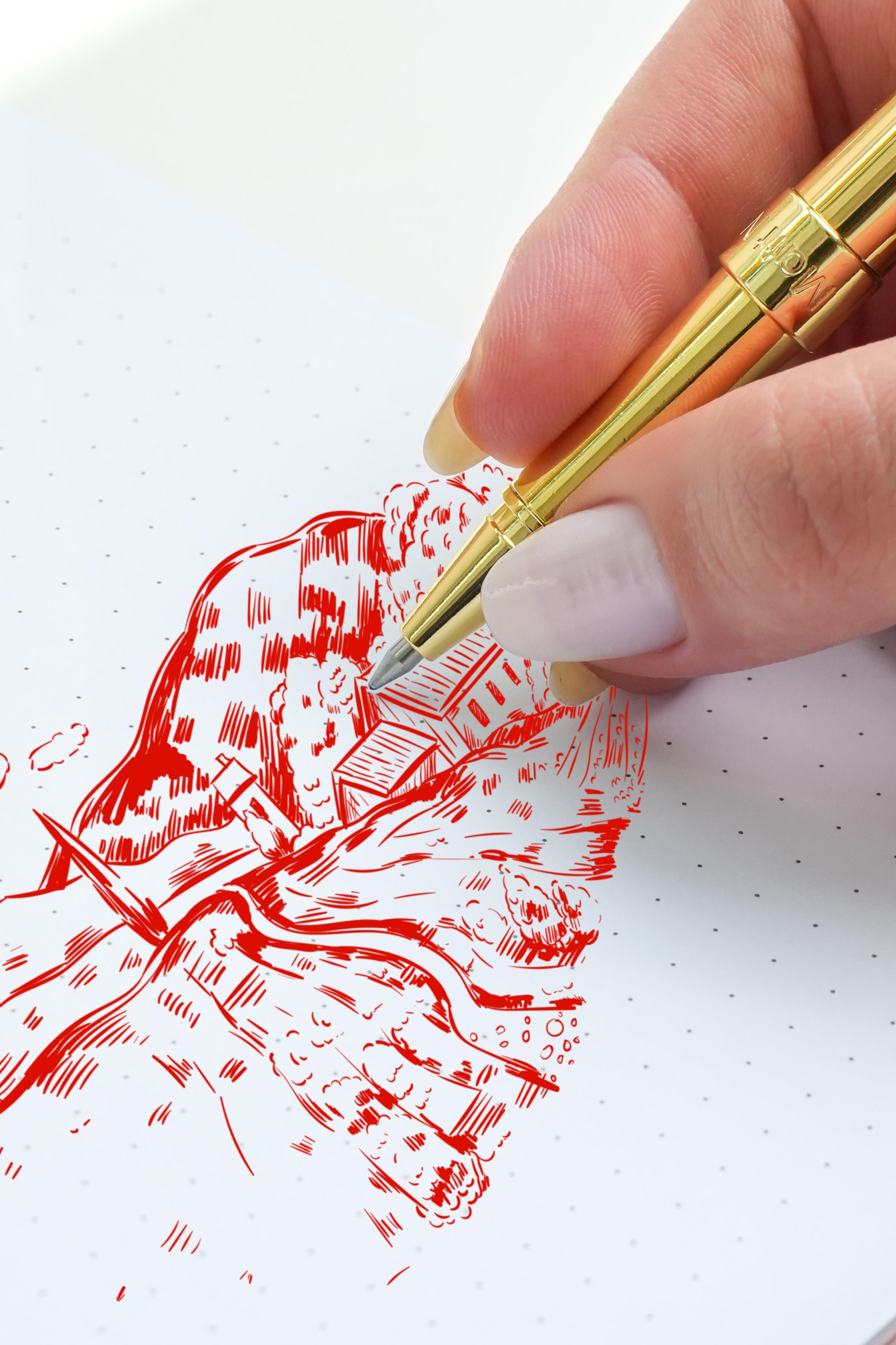 Matt Notebook 2'li Roller Kalem Refil Yedeği 0.7 mm Kırmızı R07