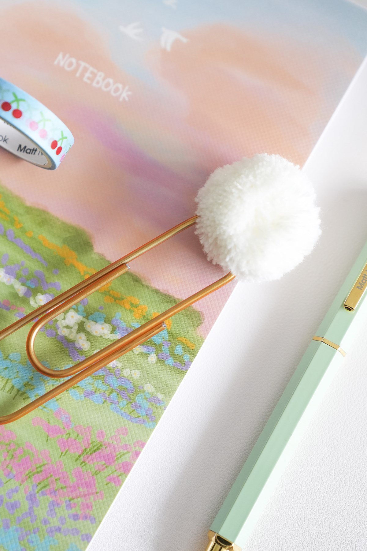 Matt Notebook 3'lü Ponponlu Ataş Seti – 10 cm