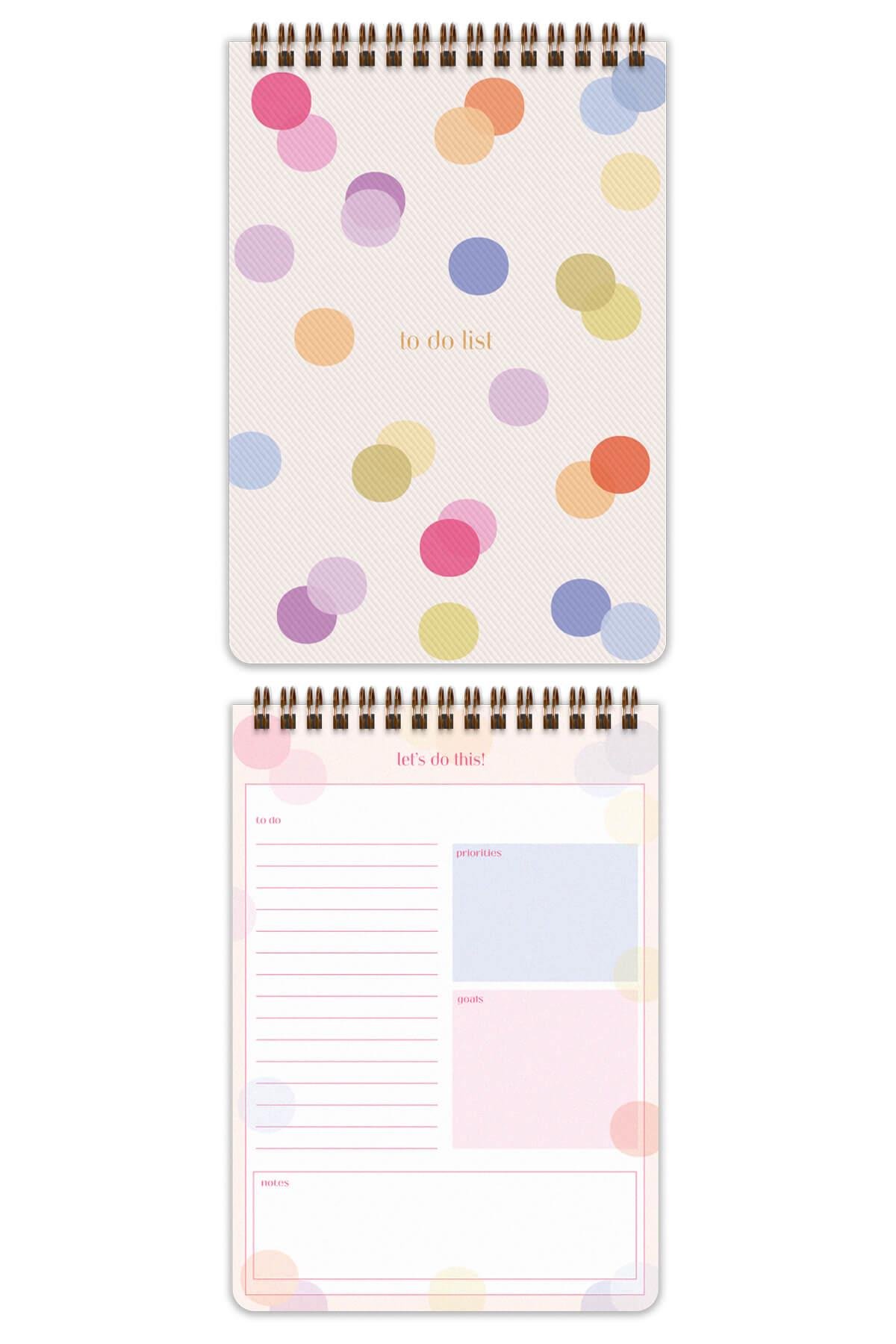 Matt Notebook 3'lü Spiralli Masaüstü Planlayıcı Set Gökkuşağı