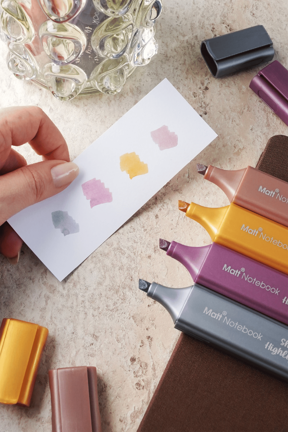 Matt Notebook 4'lü Highlighter Metalik Renk Fosforlu Kalem Seti