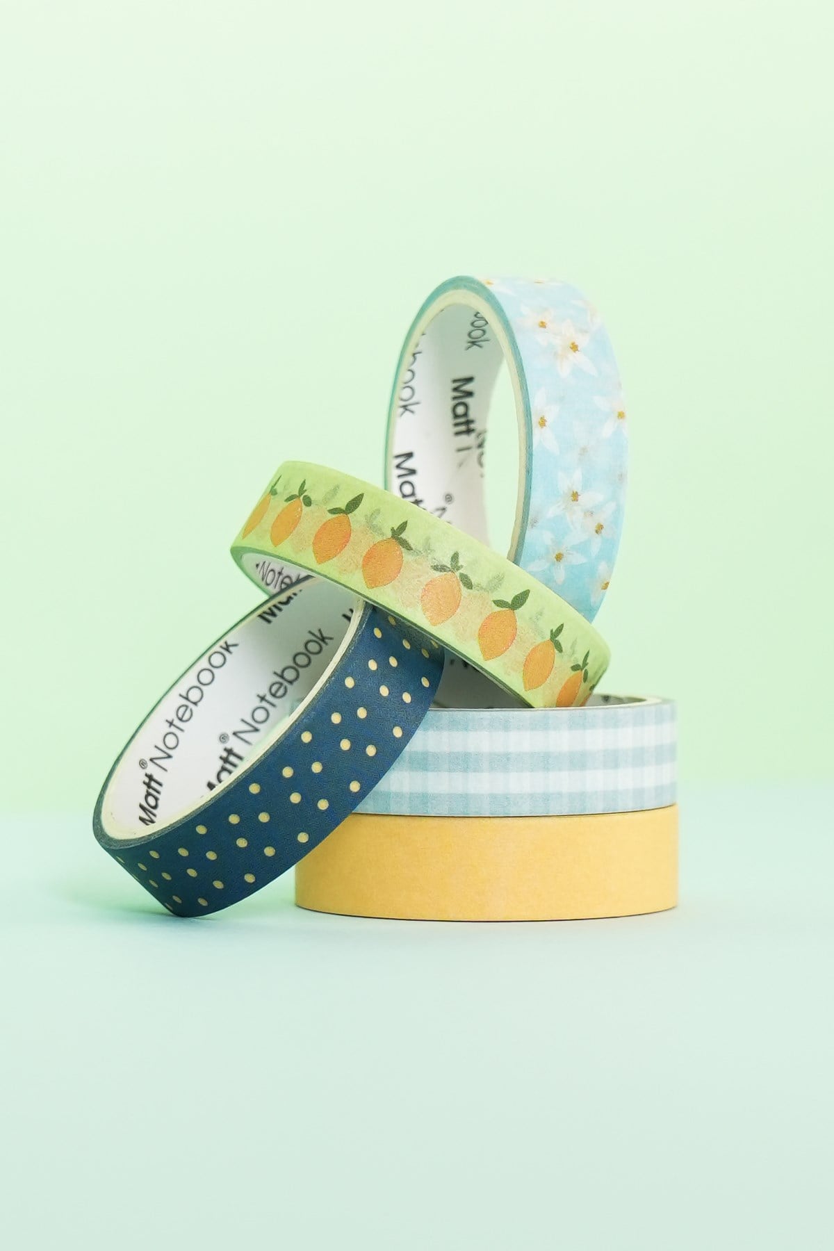 Matt Notebook 5'li Washi Tape Kağıt Bant Seti