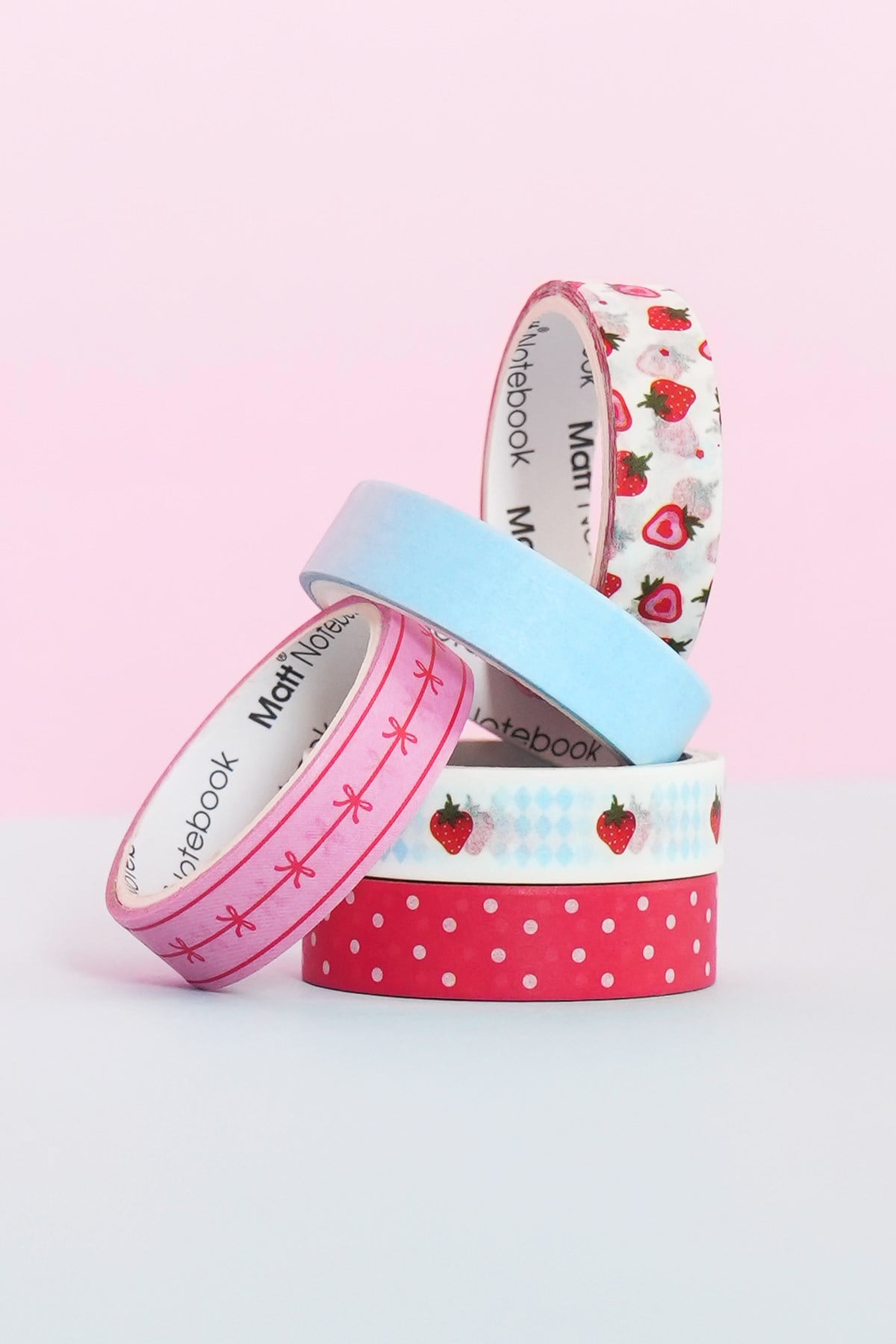 Matt Notebook 5'li Washi Tape Kağıt Bant Seti