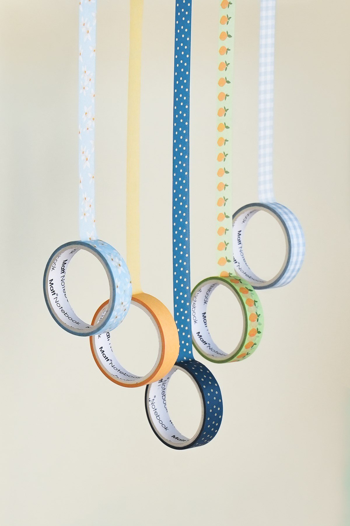 Matt Notebook 5'li Washi Tape Kağıt Bant Seti