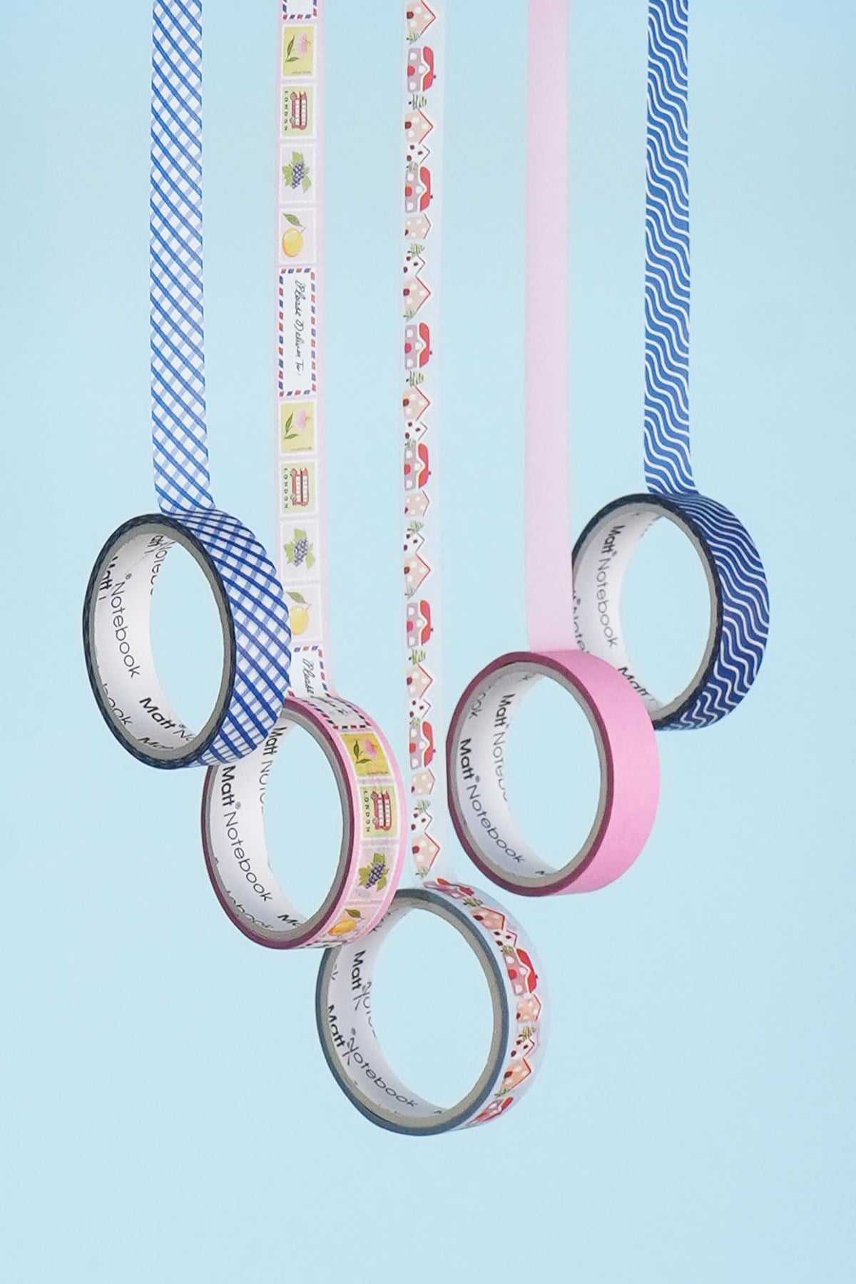 Matt Notebook 5'li Washi Tape Kağıt Bant Seti