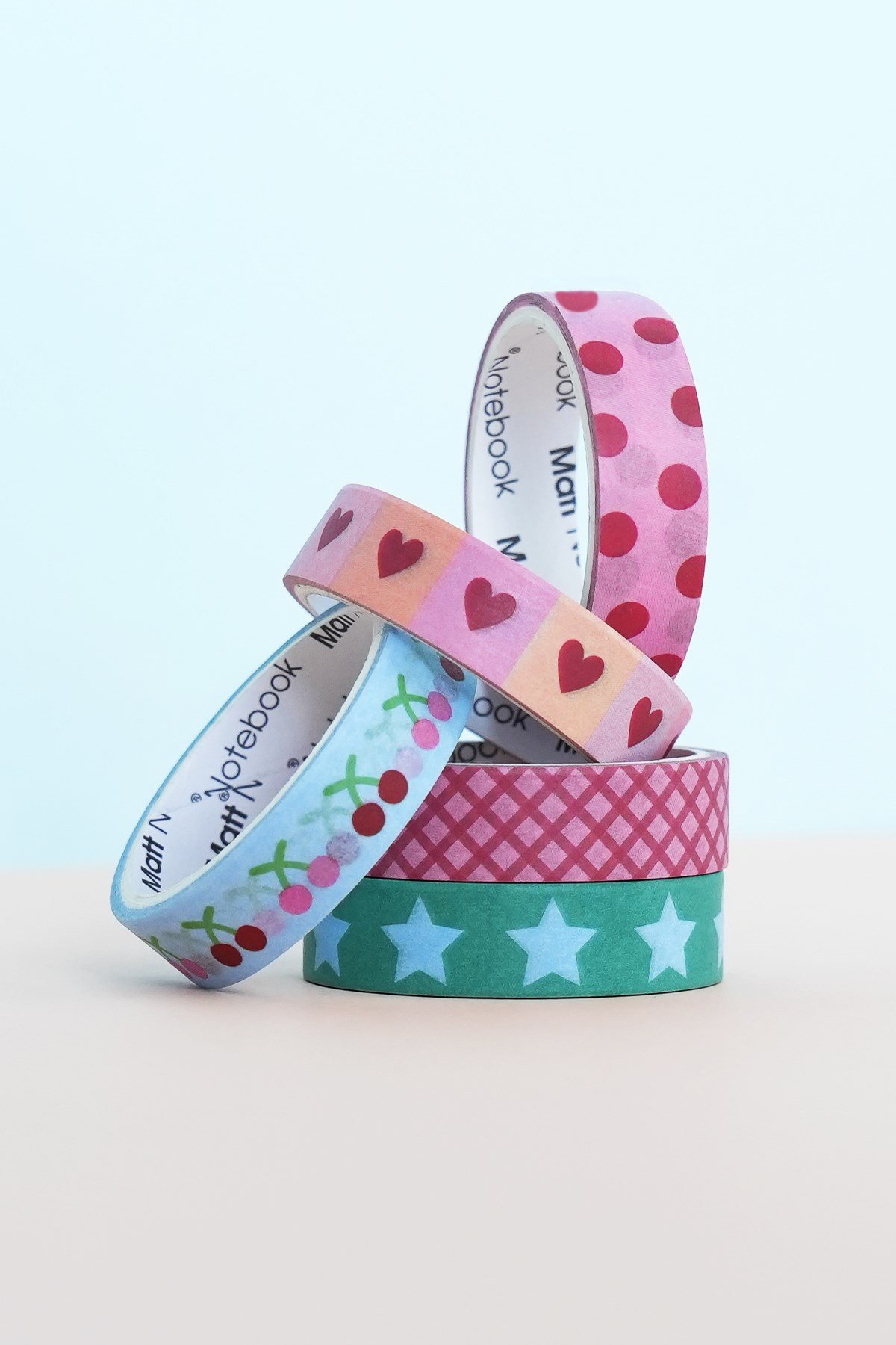 Matt Notebook 5'li Washi Tape Kağıt Bant Seti