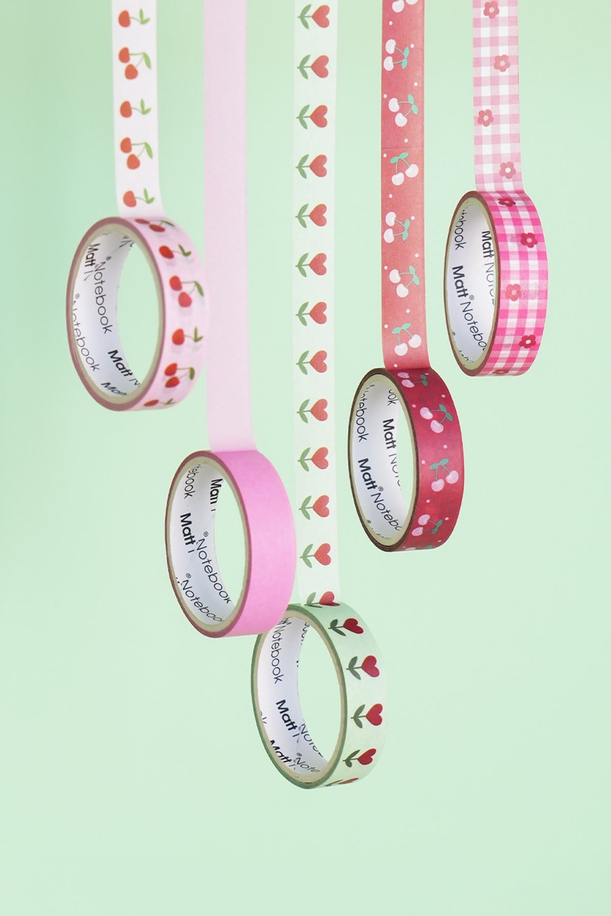 Matt Notebook 5'li Washi Tape Kağıt Bant Seti