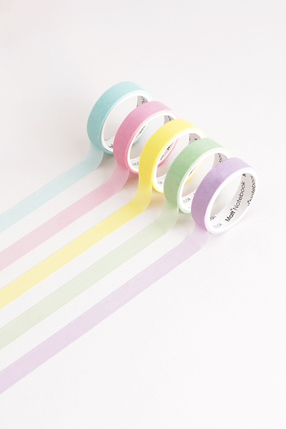 Matt Notebook 5'li Washi Tape Kağıt Bant Seti