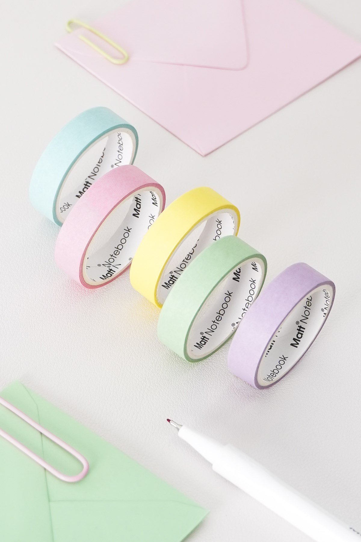 Matt Notebook 5'li Washi Tape Kağıt Bant Seti