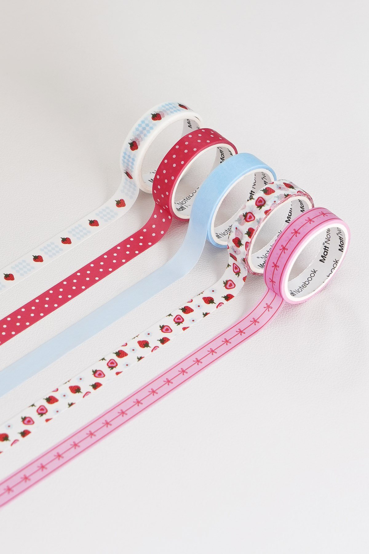 Matt Notebook 5'li Washi Tape Kağıt Bant Seti
