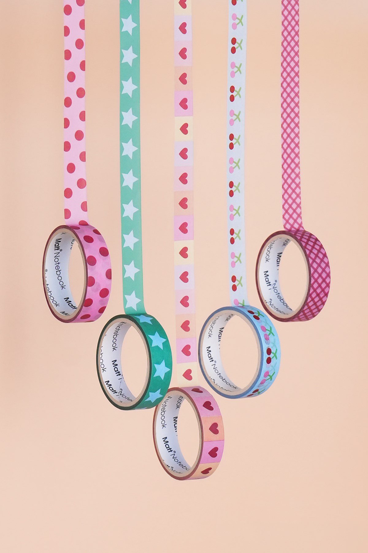 Matt Notebook 5'li Washi Tape Kağıt Bant Seti