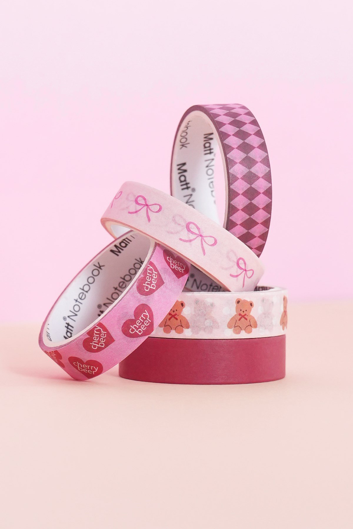 Matt Notebook 5'li Washi Tape Kağıt Bant Seti