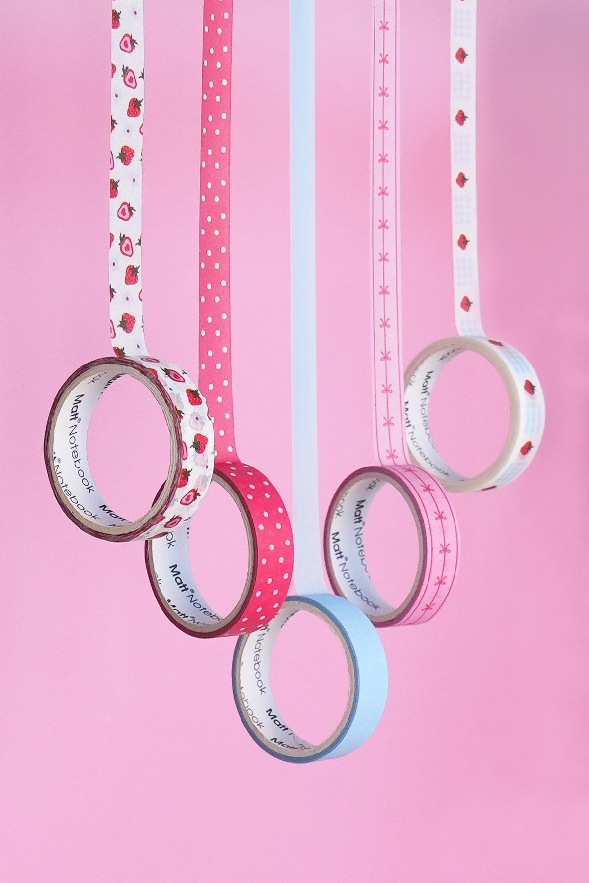 Matt Notebook 5'li Washi Tape Kağıt Bant Seti