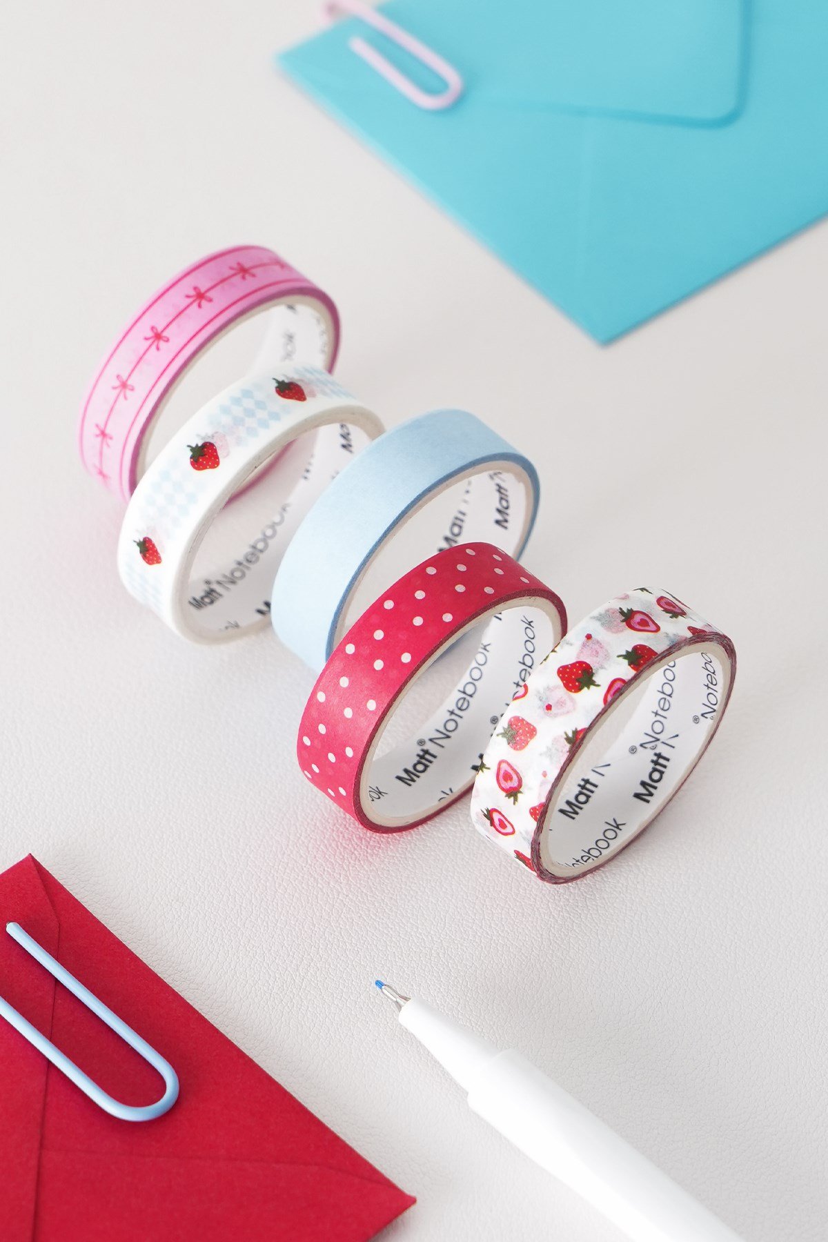 Matt Notebook 5'li Washi Tape Kağıt Bant Seti