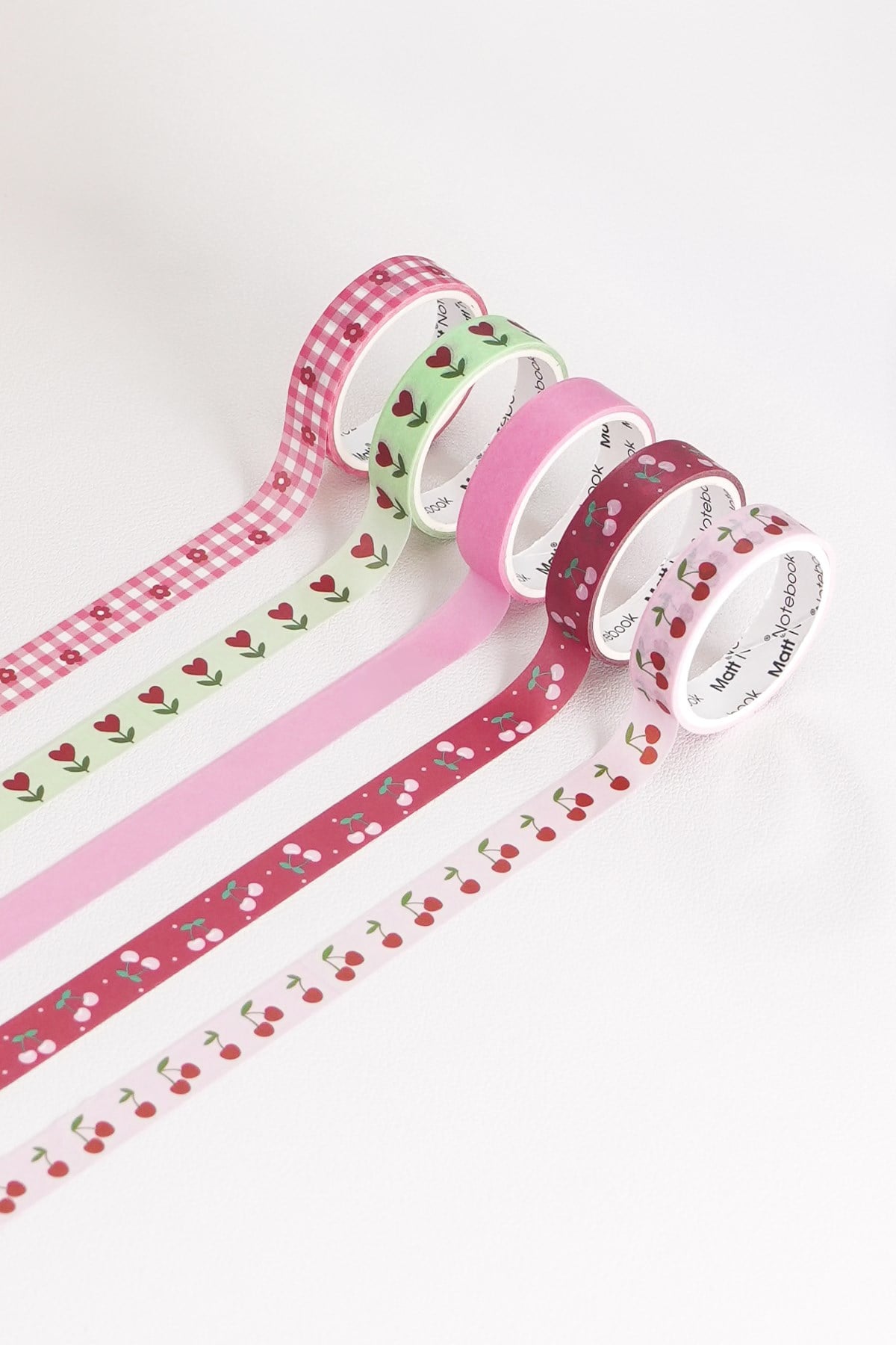 Matt Notebook 5'li Washi Tape Kağıt Bant Seti