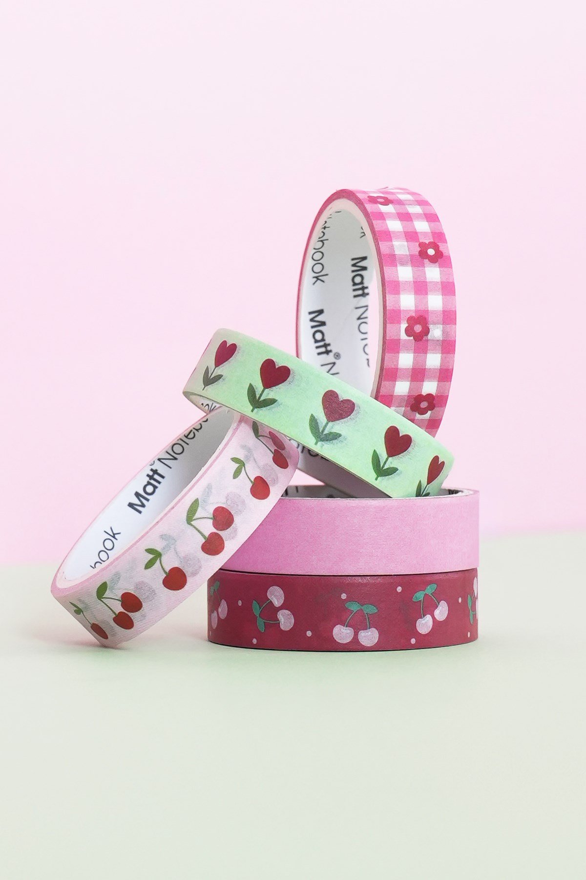 Matt Notebook 5'li Washi Tape Kağıt Bant Seti