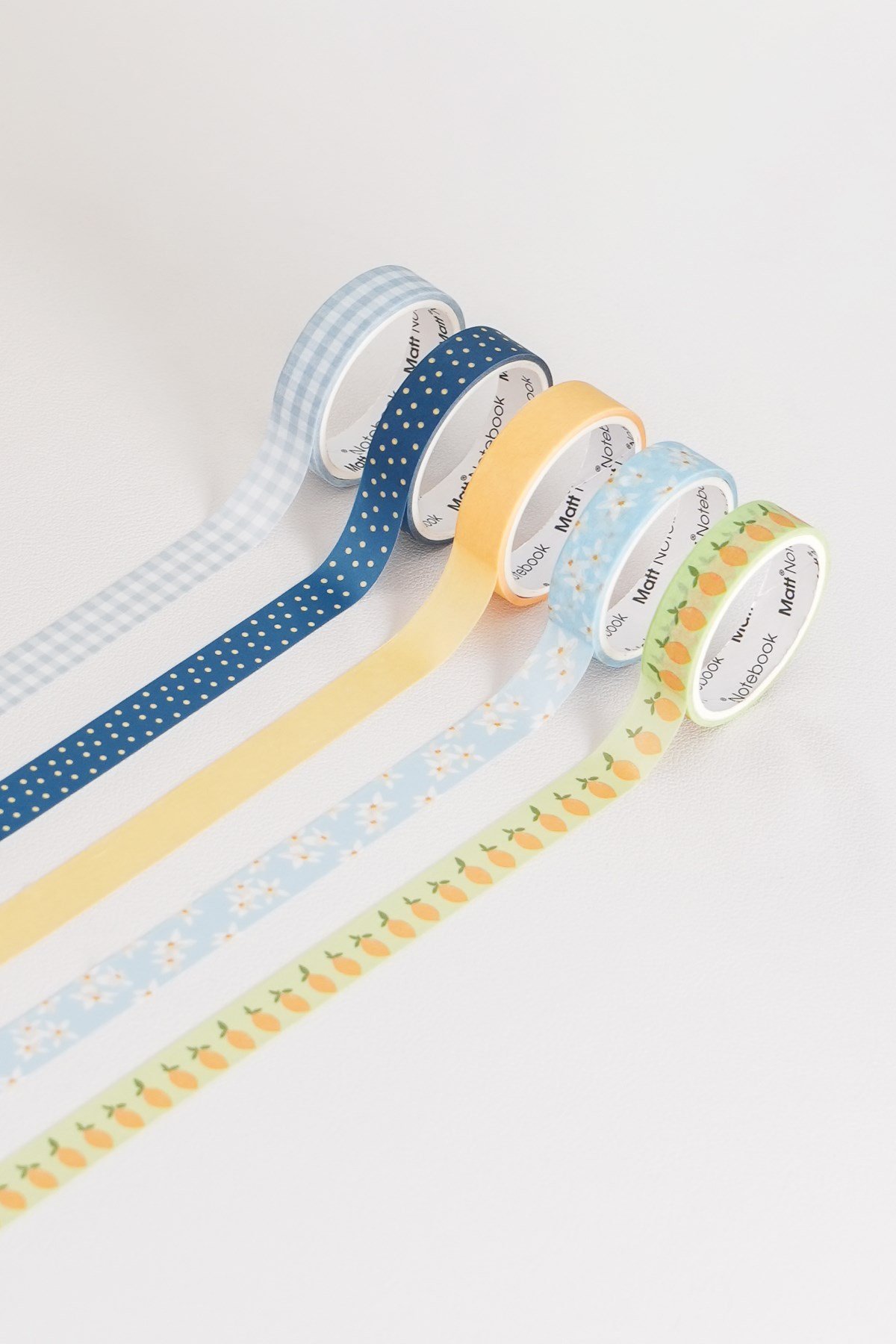 Matt Notebook 5'li Washi Tape Kağıt Bant Seti