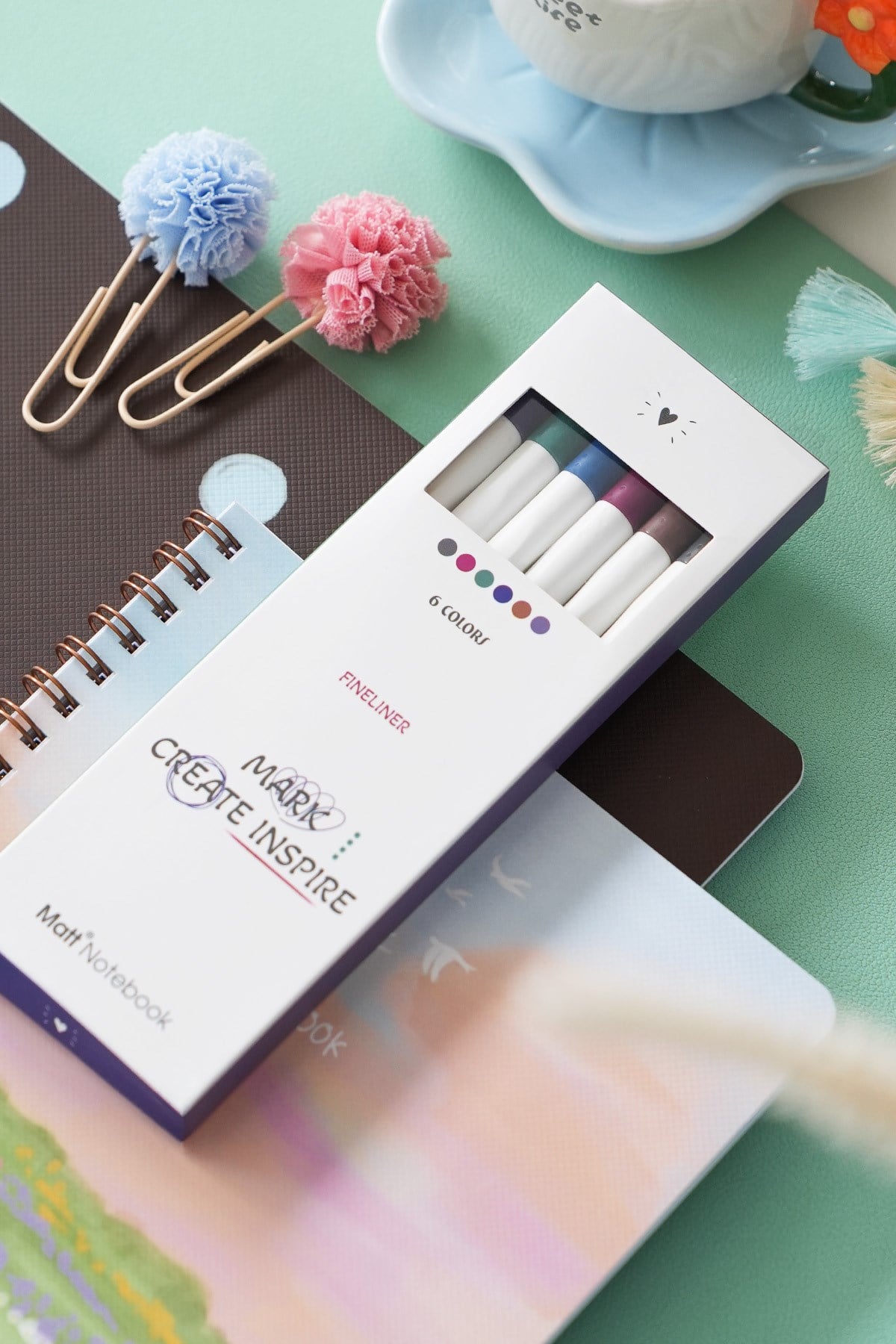 Matt Notebook 6 Renk Fineliner 0.4 mm Yazı ve Çizim Kalem Seti
