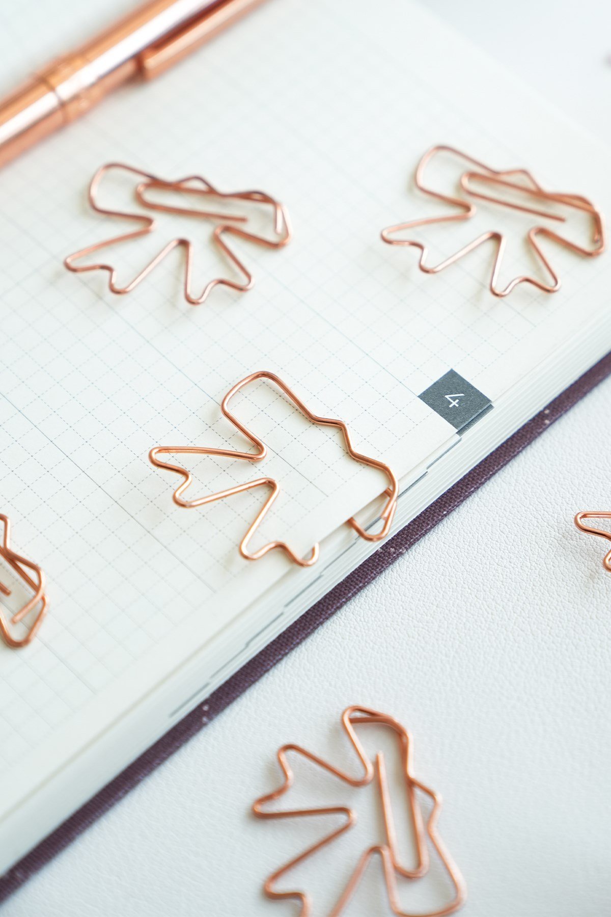 Matt Notebook 6'lı Fiyonk Şekilli Metal Ataş Seti - Bronz