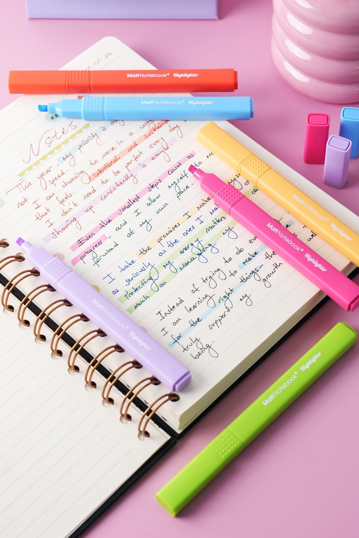 Matt Notebook 6'lı Highlighter Fosforlu Kalem Seti