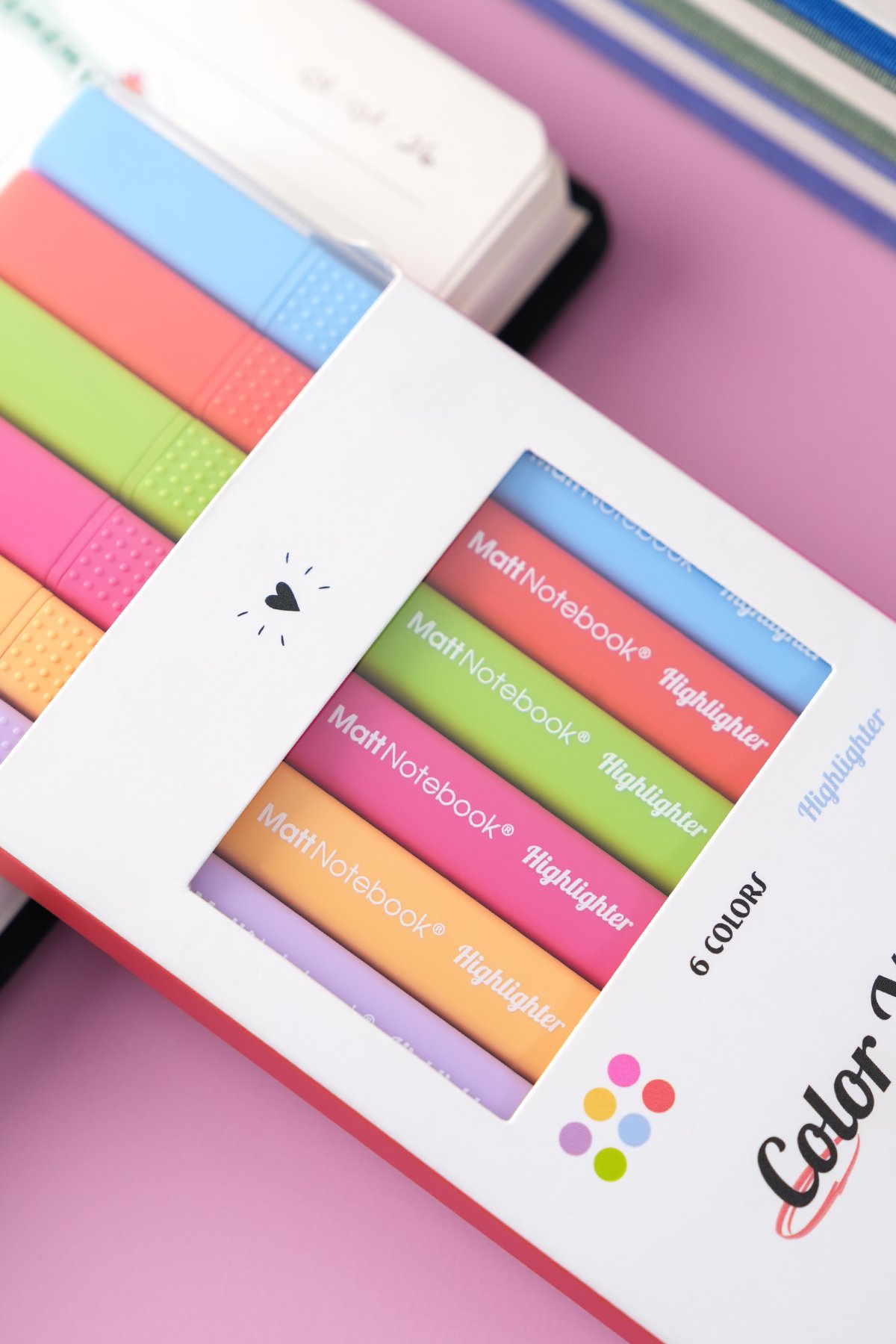 Matt Notebook 6'lı Highlighter Fosforlu Kalem Seti