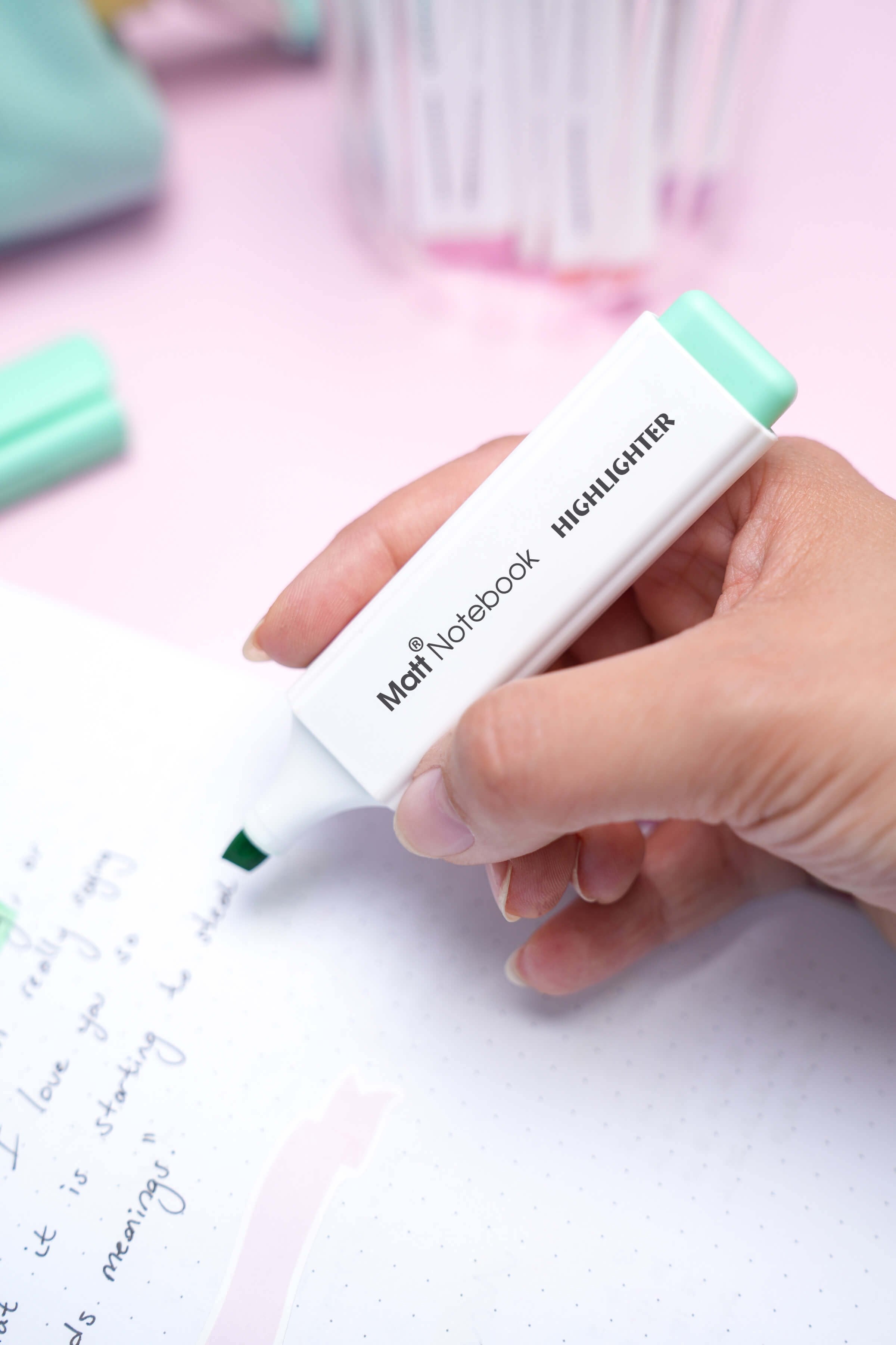 Matt Notebook 6'lı Highlighter Pastel Renk Fosforlu Kalem Seti
