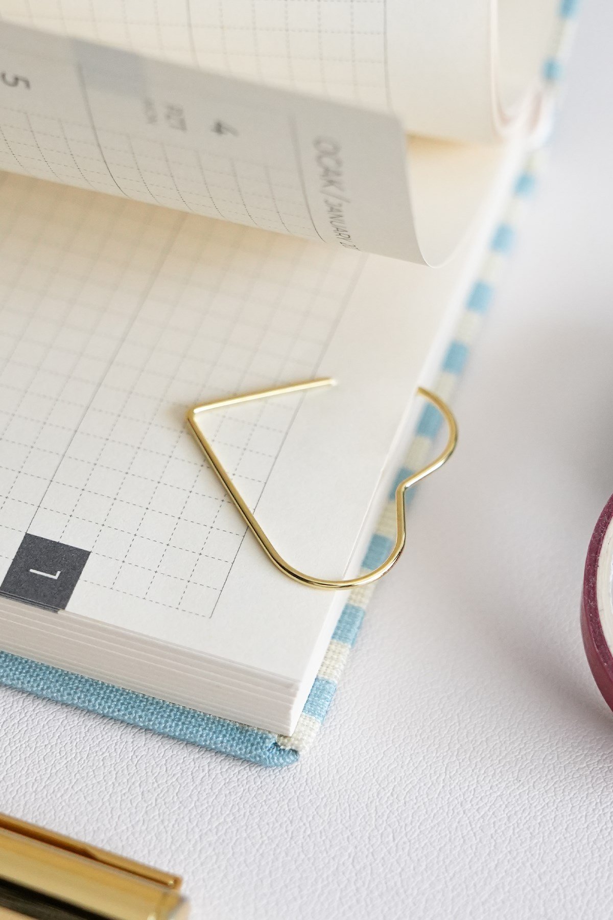 Matt Notebook 9'lu Kalp Şekilli Metal Ataş Seti - Gold