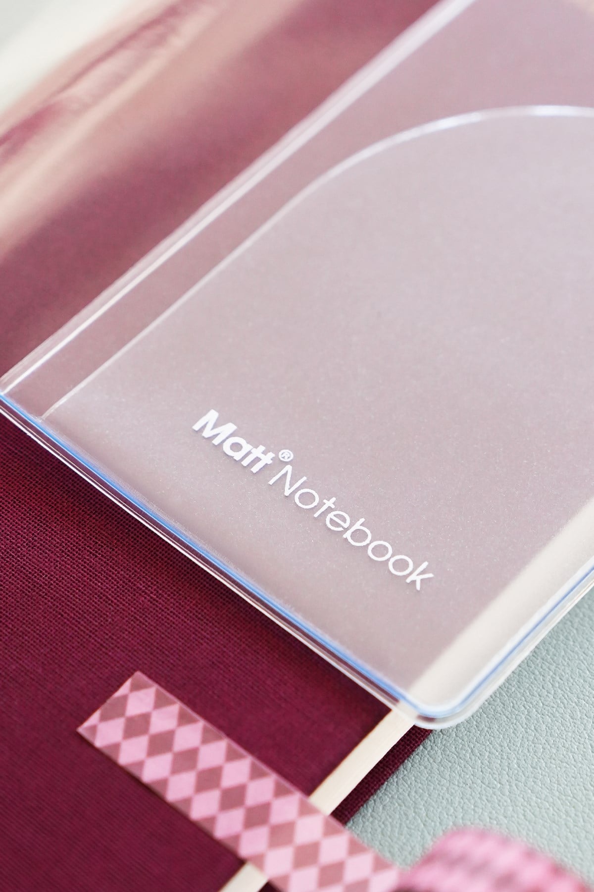 Matt Notebook 9x17 cm Ciltli Ajanda Defter Şeffaf Koruma Kılıfı