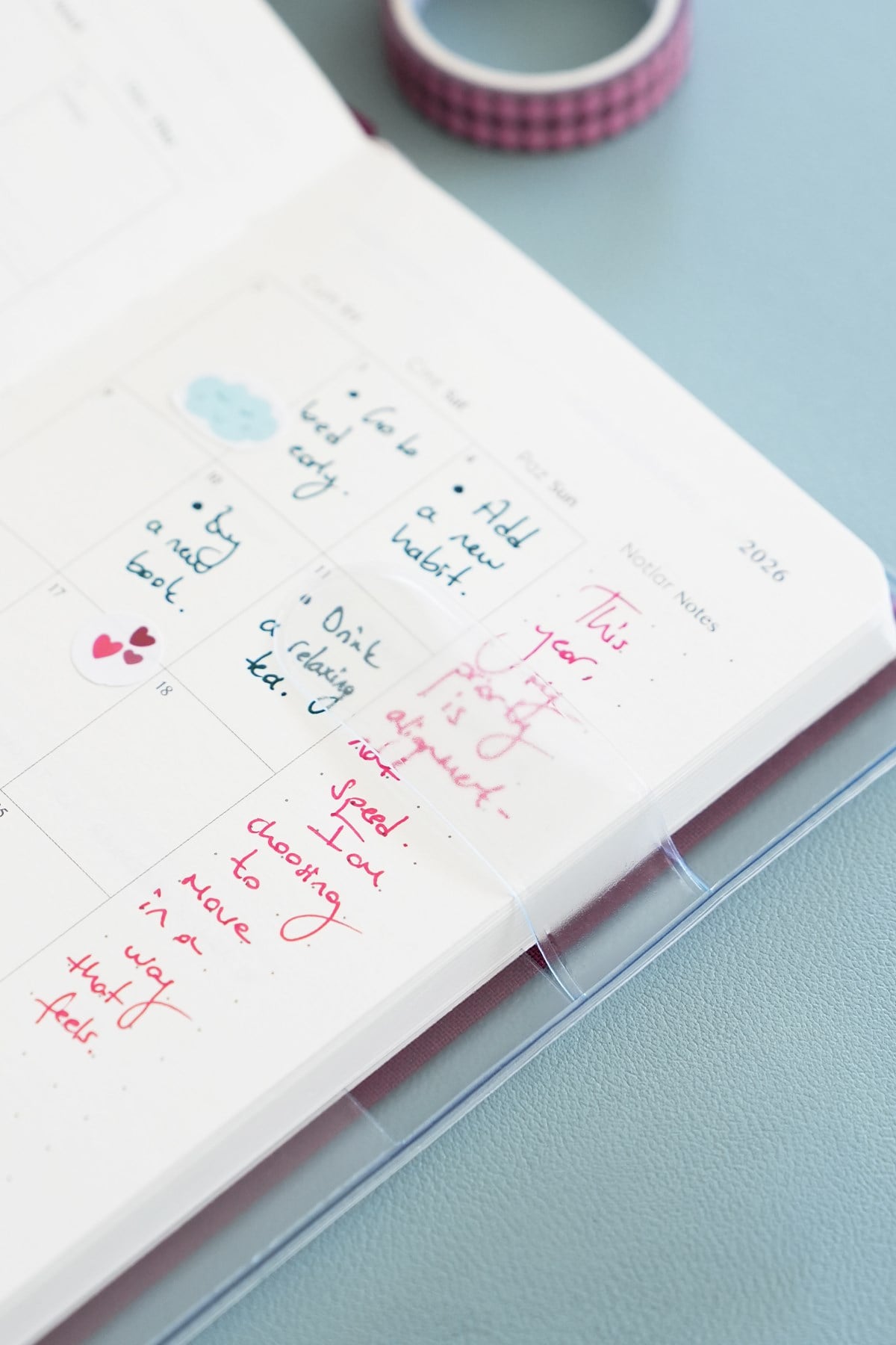 Matt Notebook 9x17 cm Ciltli Ajanda Defter Şeffaf Koruma Kılıfı