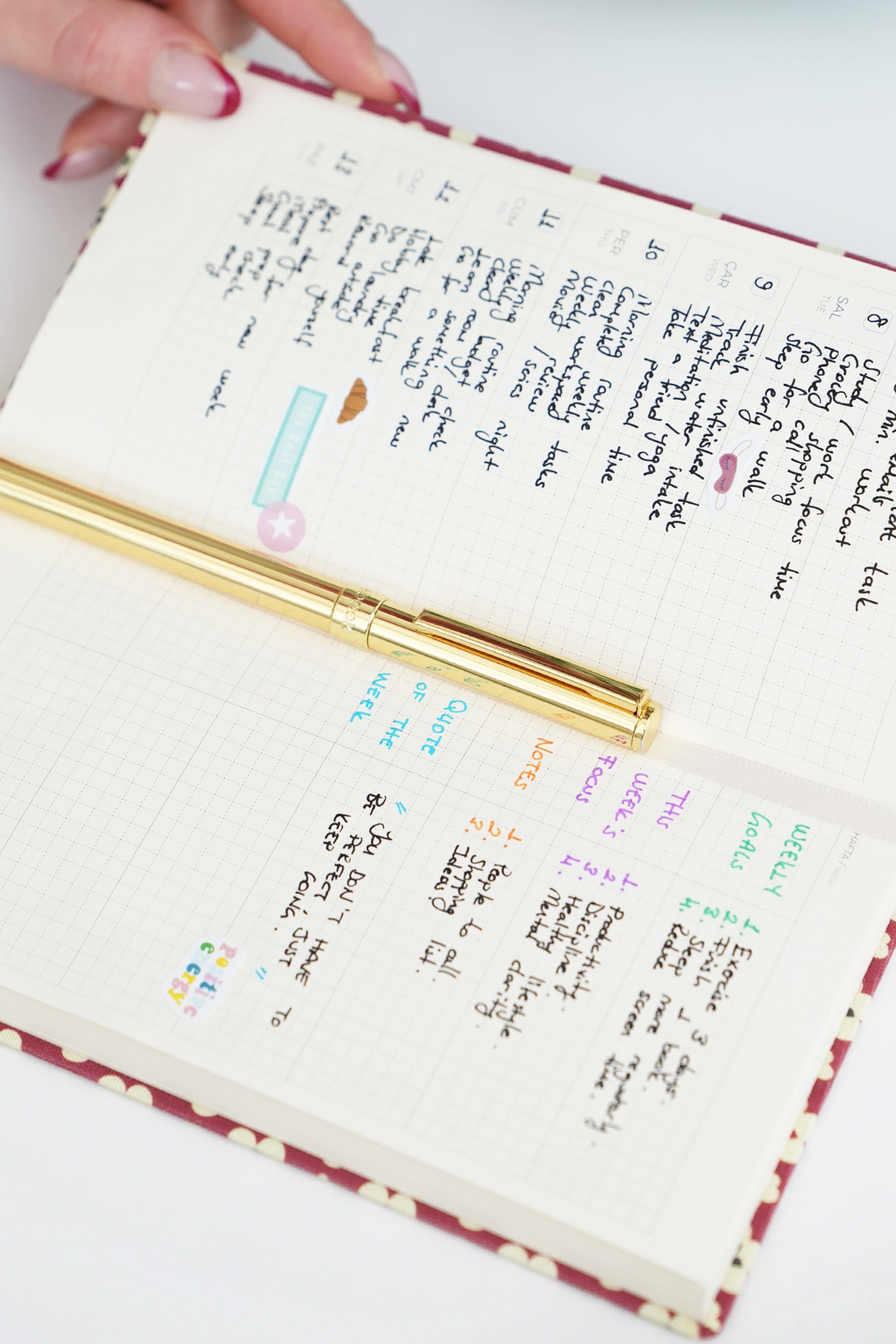 Matt Notebook 9x18 cm Keten Süresiz Haftalık Planlayıcı Kareli Cep Ajandası Çiçekler