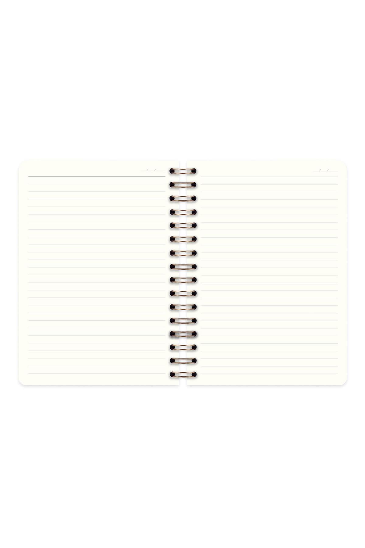 Matt Notebook A5 15x21 cm Spiralli Keten Not Defteri Lila