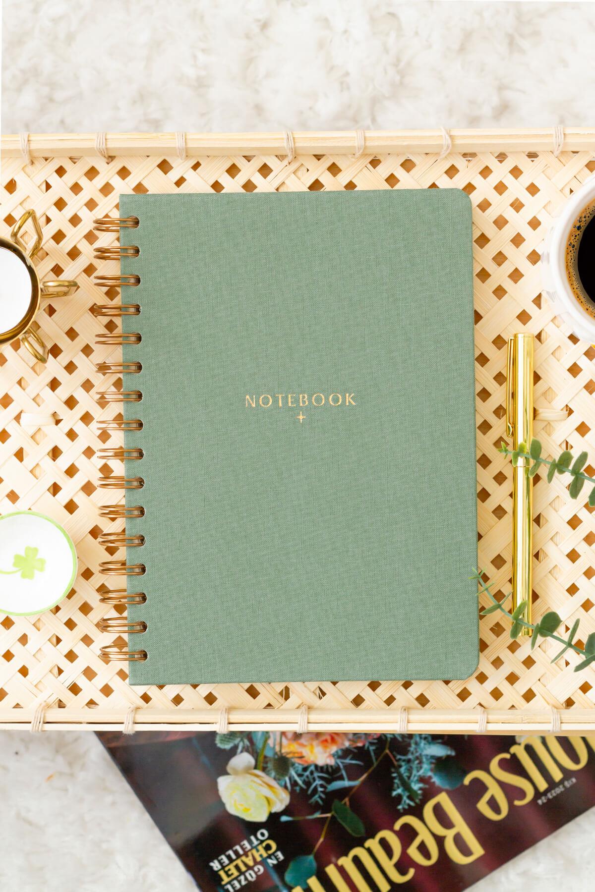 Matt Notebook A5 15x21 cm Spiralli Keten Not Defteri Yeşil