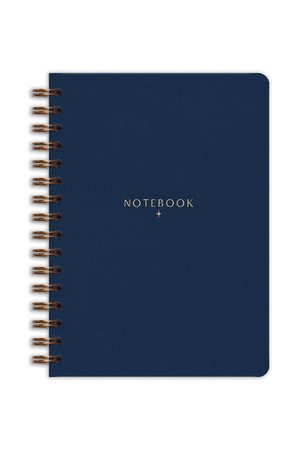 Matt Notebook A5 15x21 cm Spiralli Keten Not Defteri Lacivert